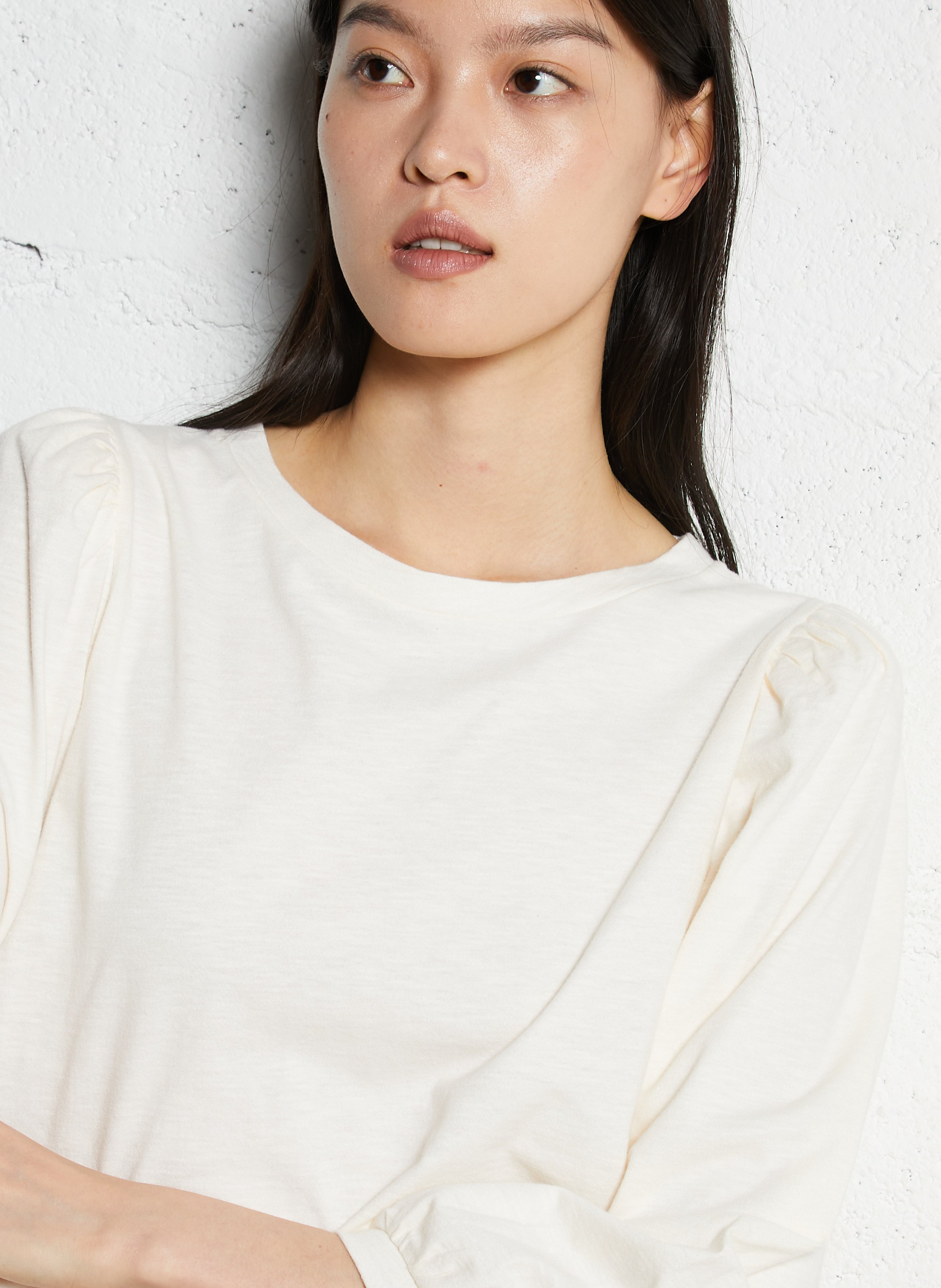 Rundhals-T-Shirt aus Bio-Baumwolle EMILE ET IDA Beige