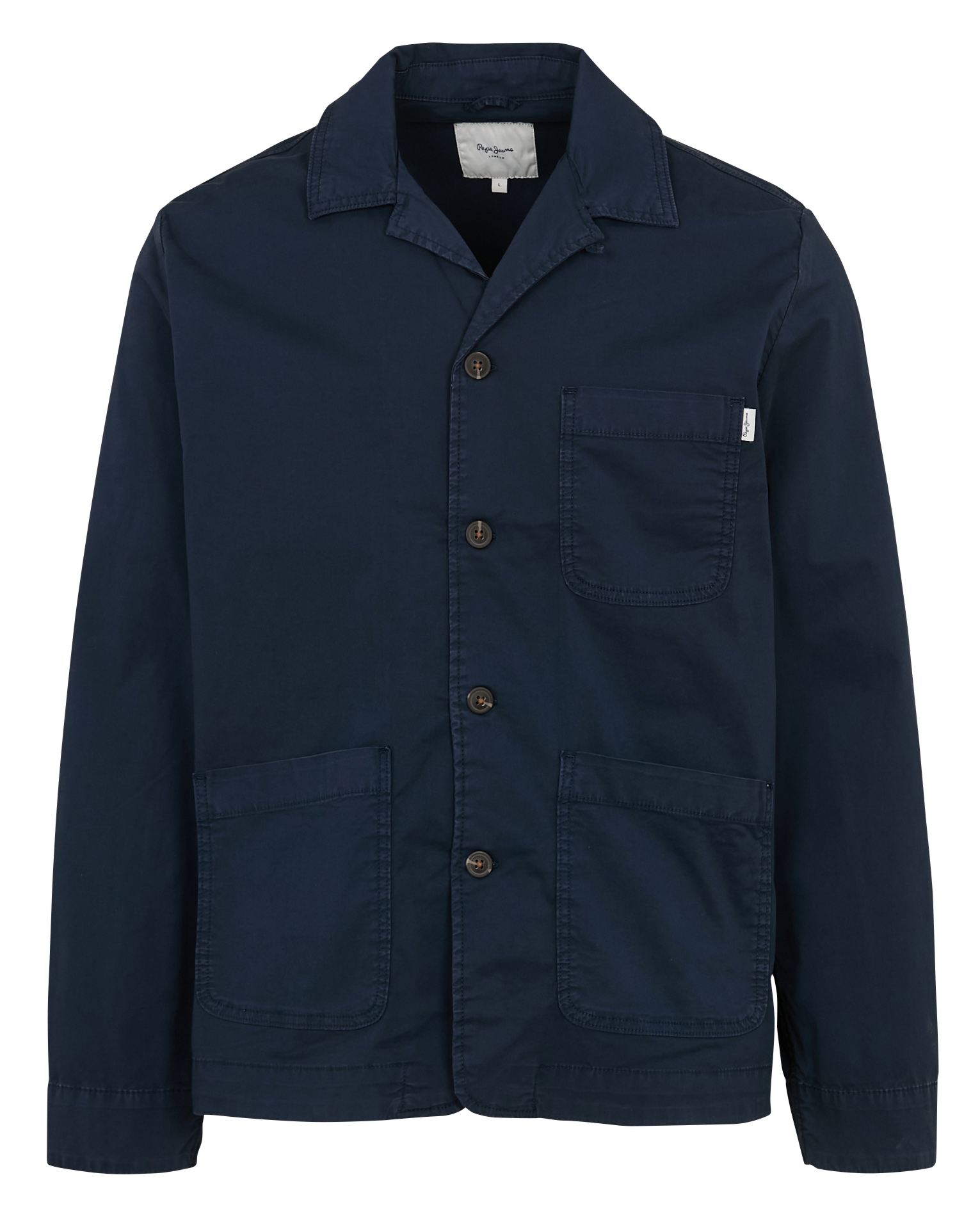 Straight-cut cotton-blend shirt PEPE JEANS Blue
