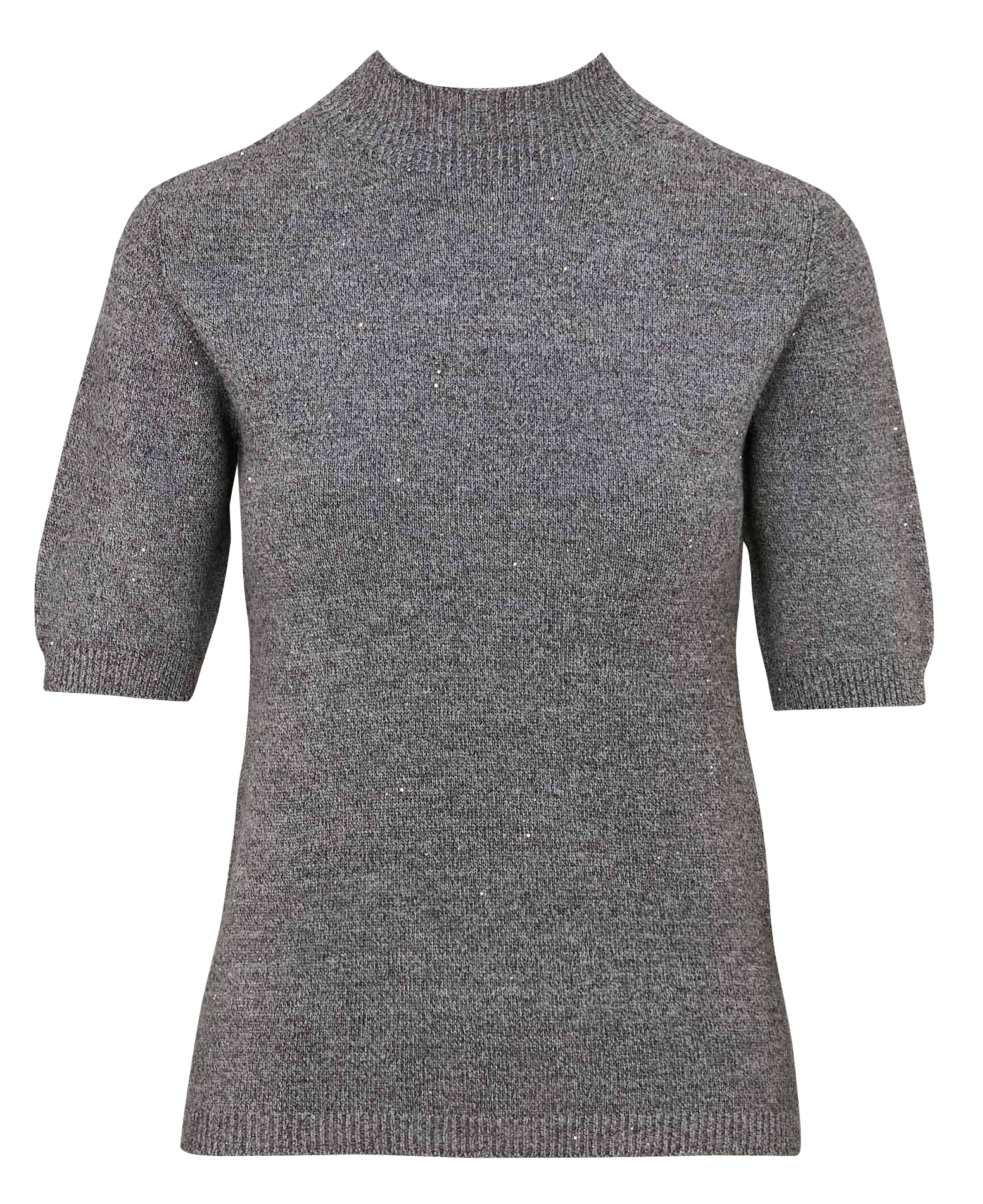 Pull col rond à strass LIU JO Gris