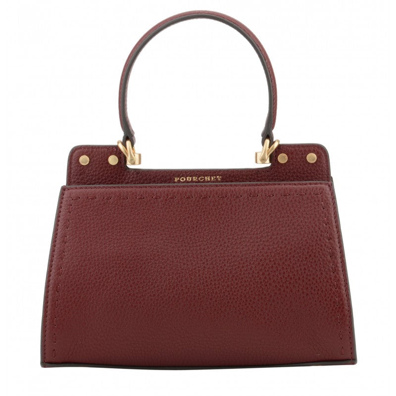 Handbag - cowhide leather POURCHET Red