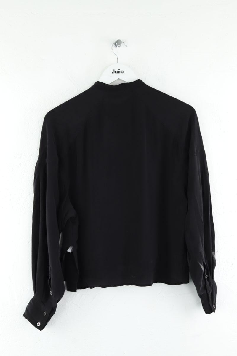 Printed silk satin classic-collar shirt IRO - Seconde Main Black