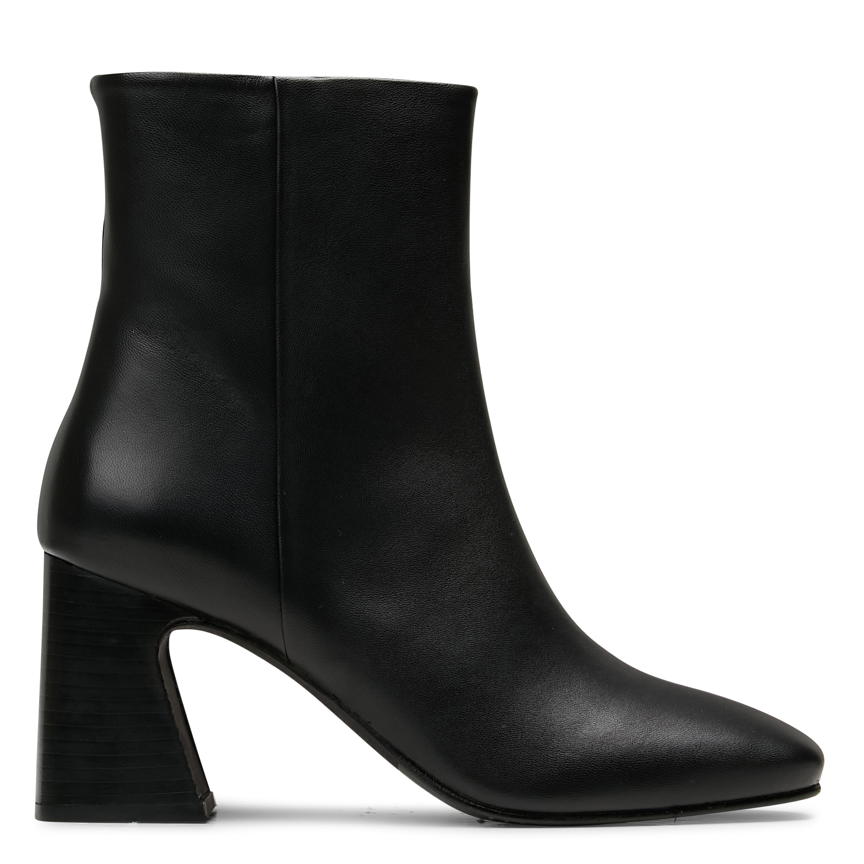 Bottines à talons hauts en cuir lisse BOBBIES Noir