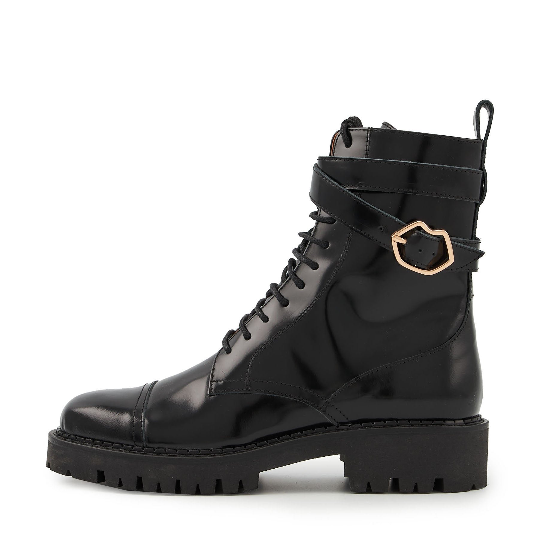 Amy glazed leather BONS BAISERS PARIS Black