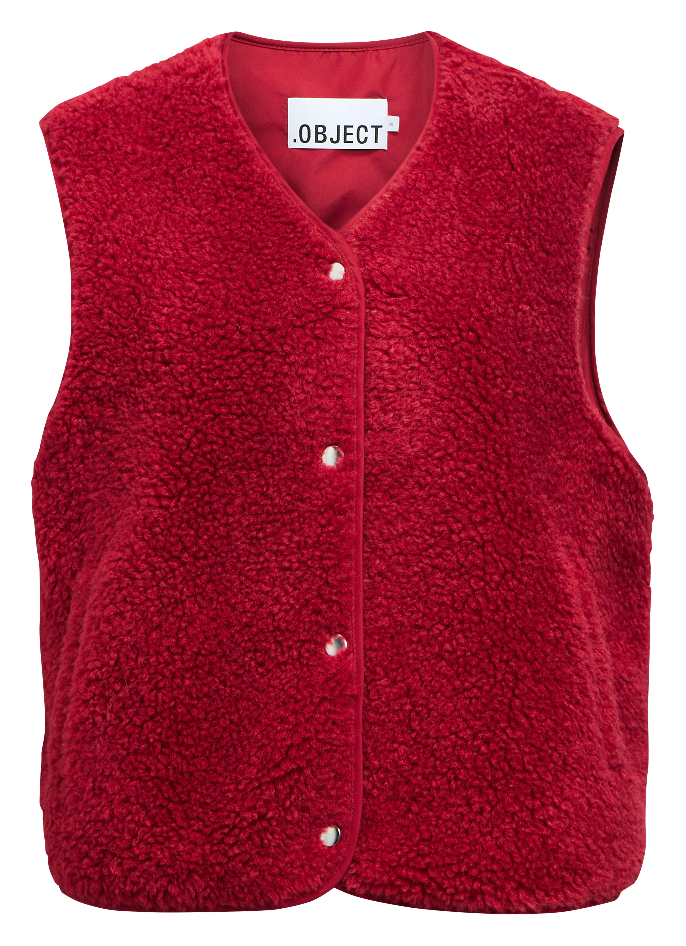 Ärmellose Sherpa-Knopfweste OBJECT