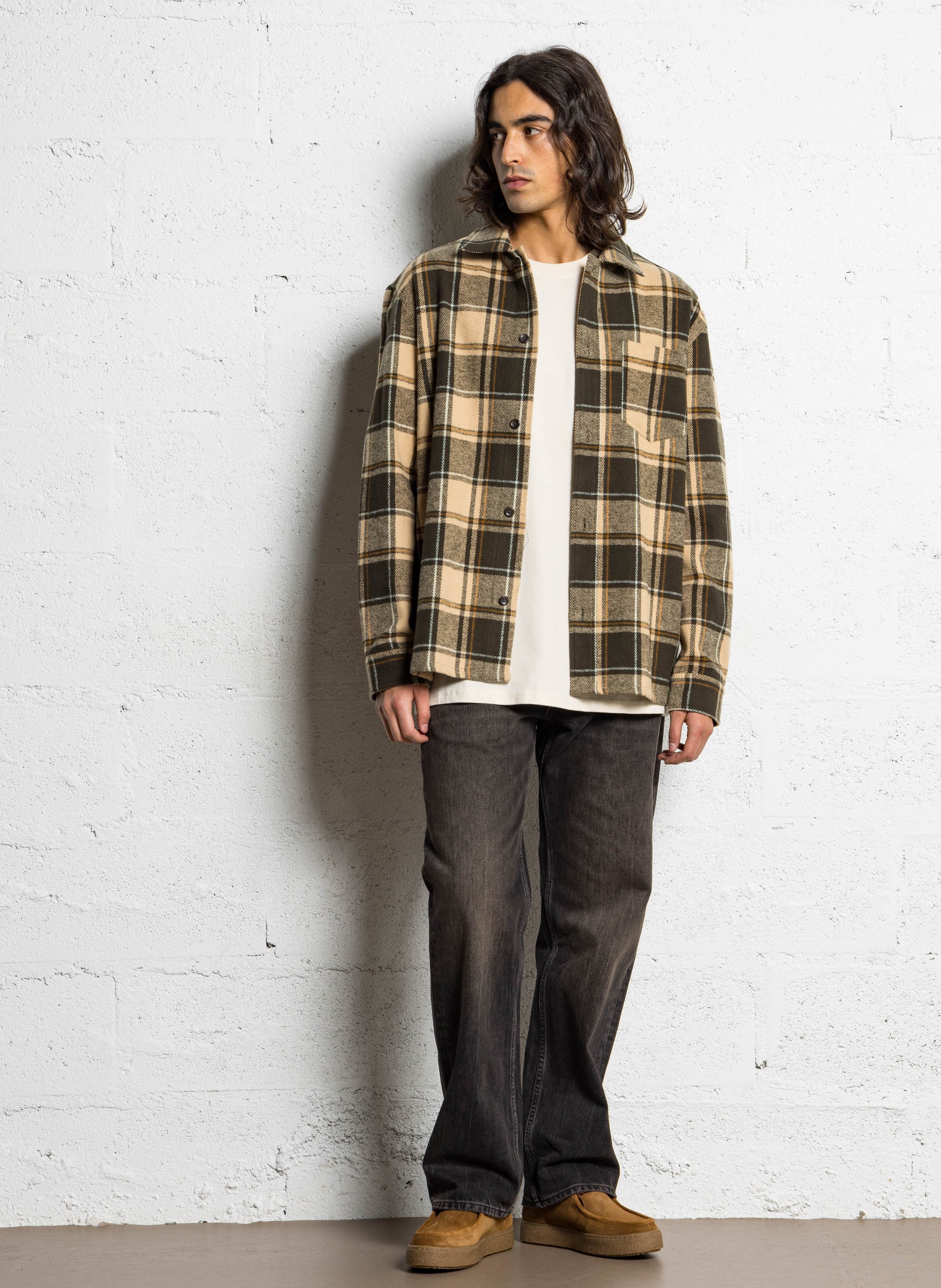 Surchemise droite à carreaux LES DEUX Blanc