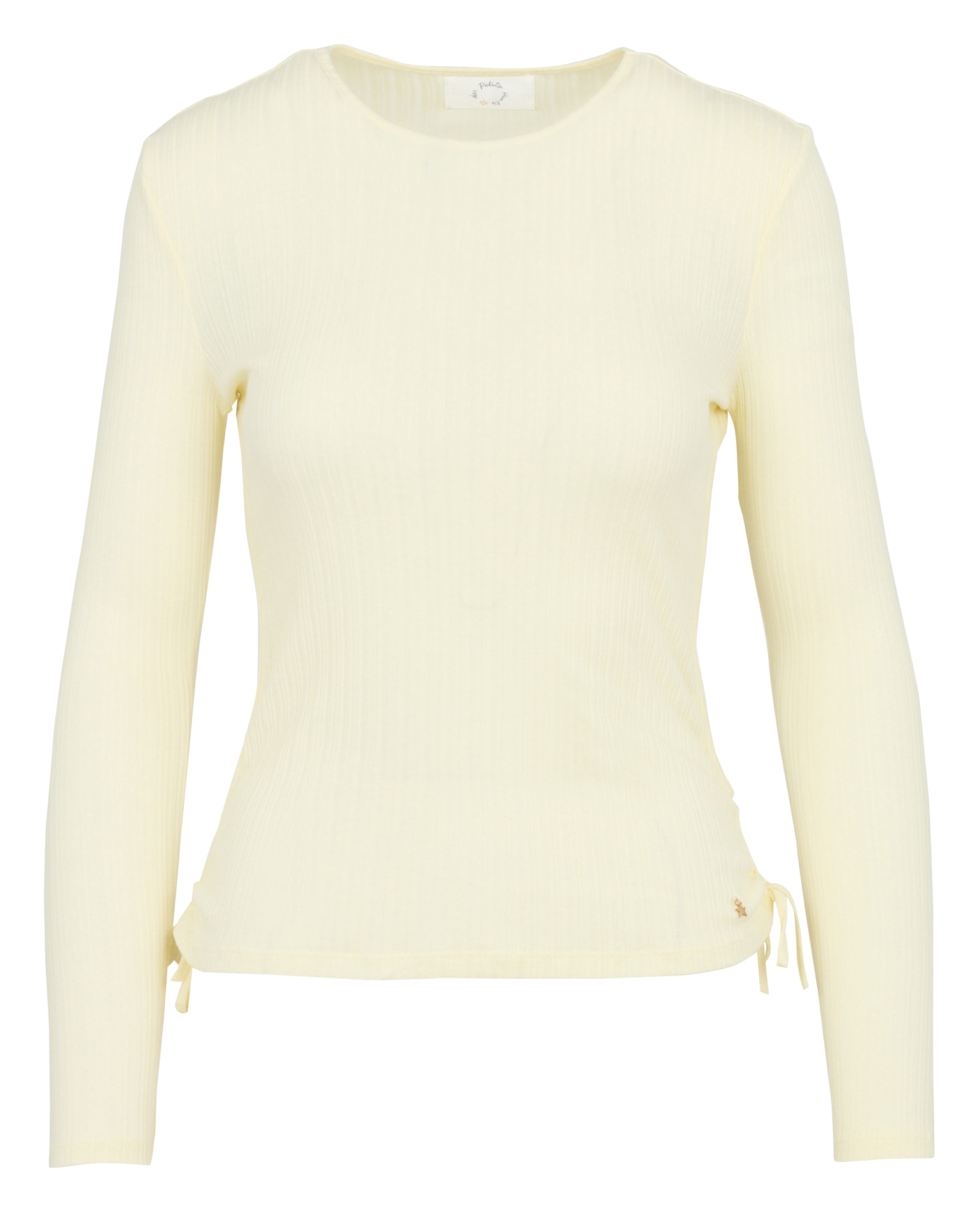 Anliegendes Baumwoll-T-Shirt wie eine zweite Haut DES PETITS HAUTS Gelb