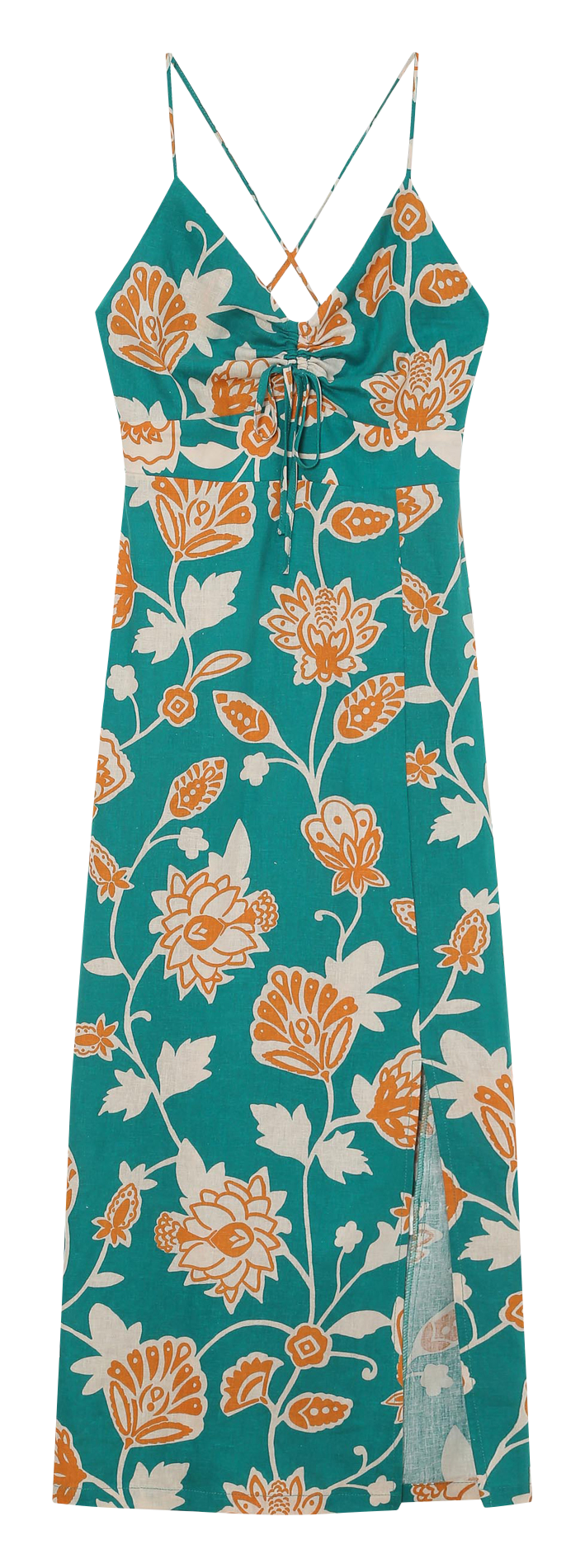 Robe longue à imprimé floral GRACE ET MILA Vert