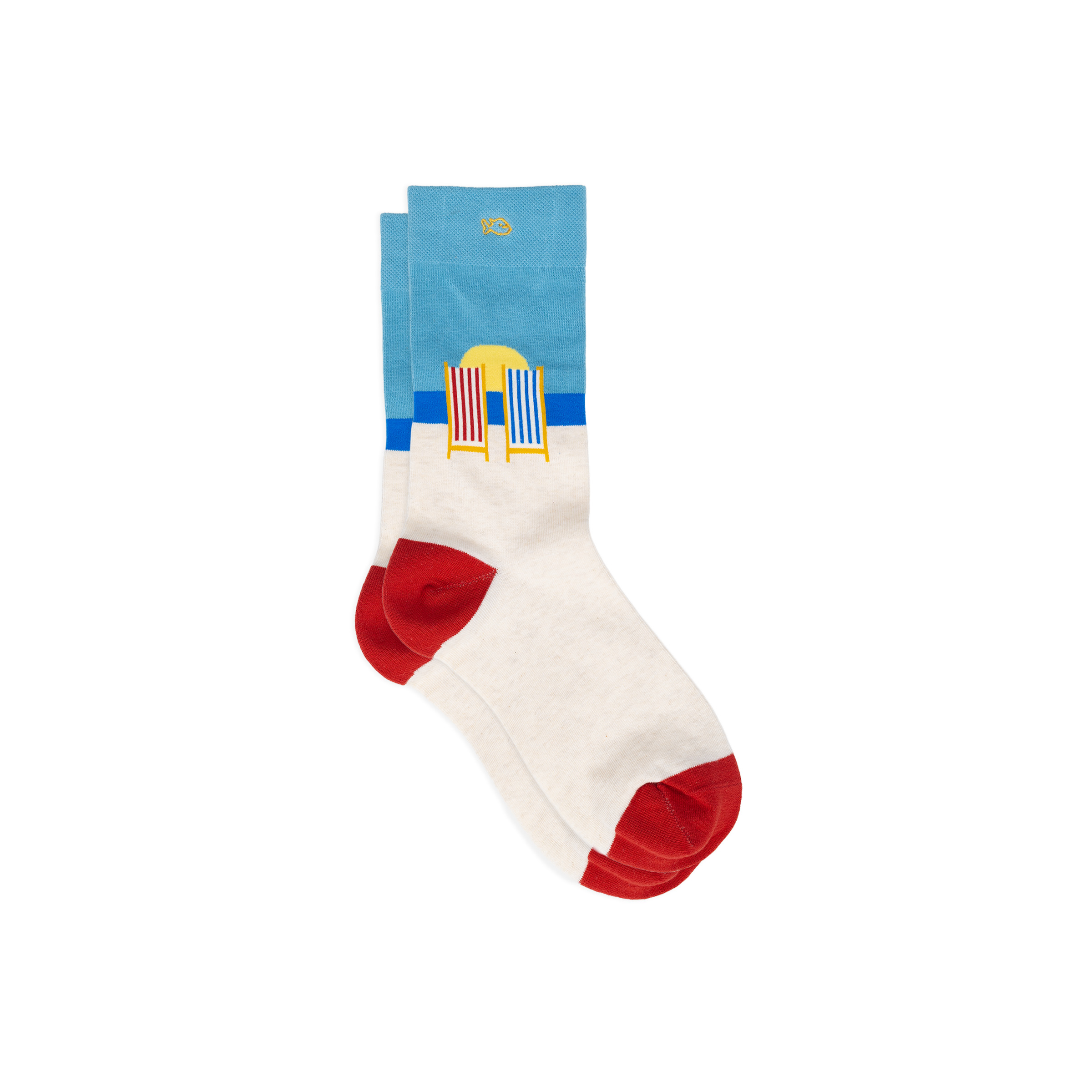 Combed Cotton Socks with Patterns BILLYBELT White