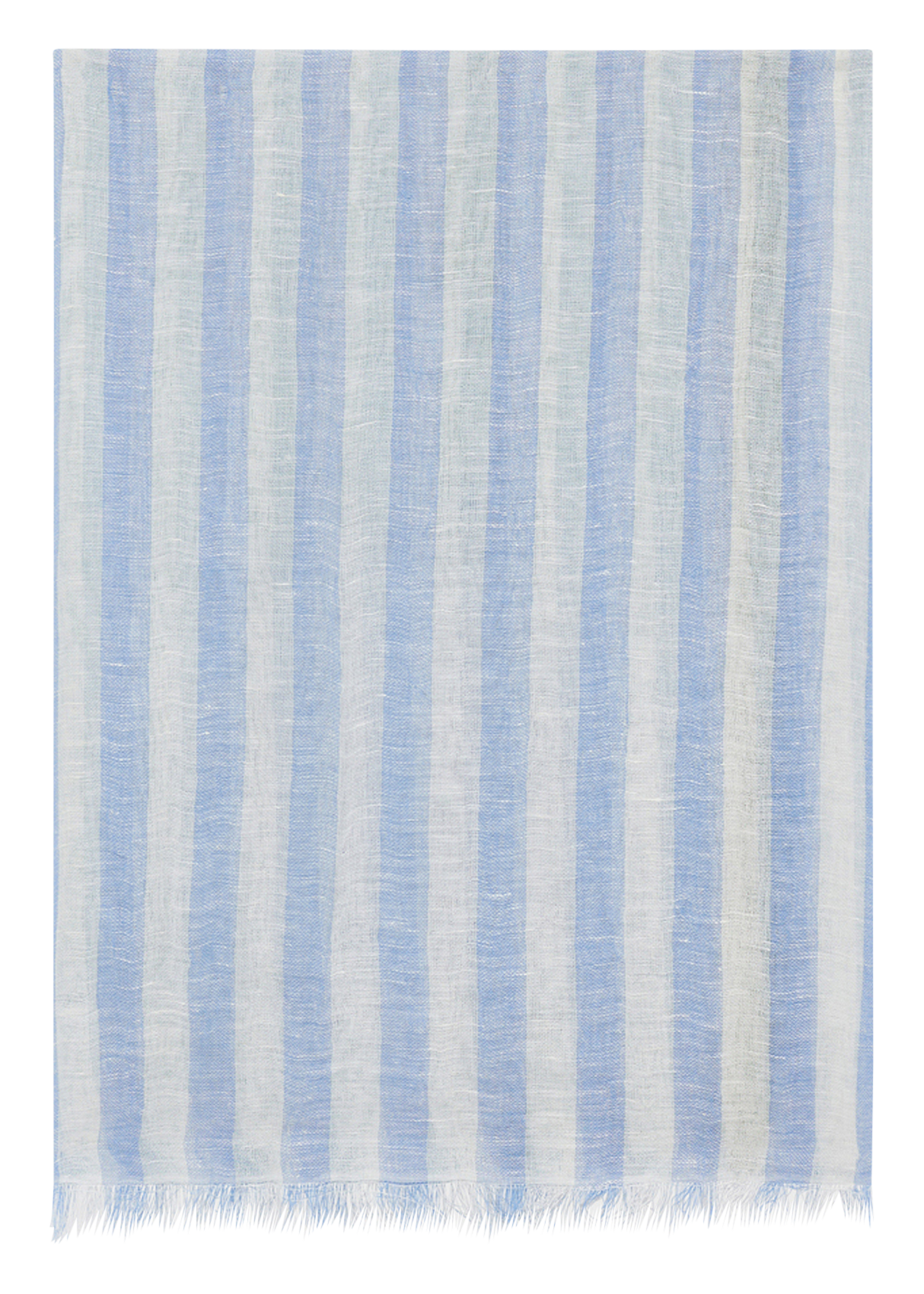Striped cotton and linen scarf GERARD DAREL Blue