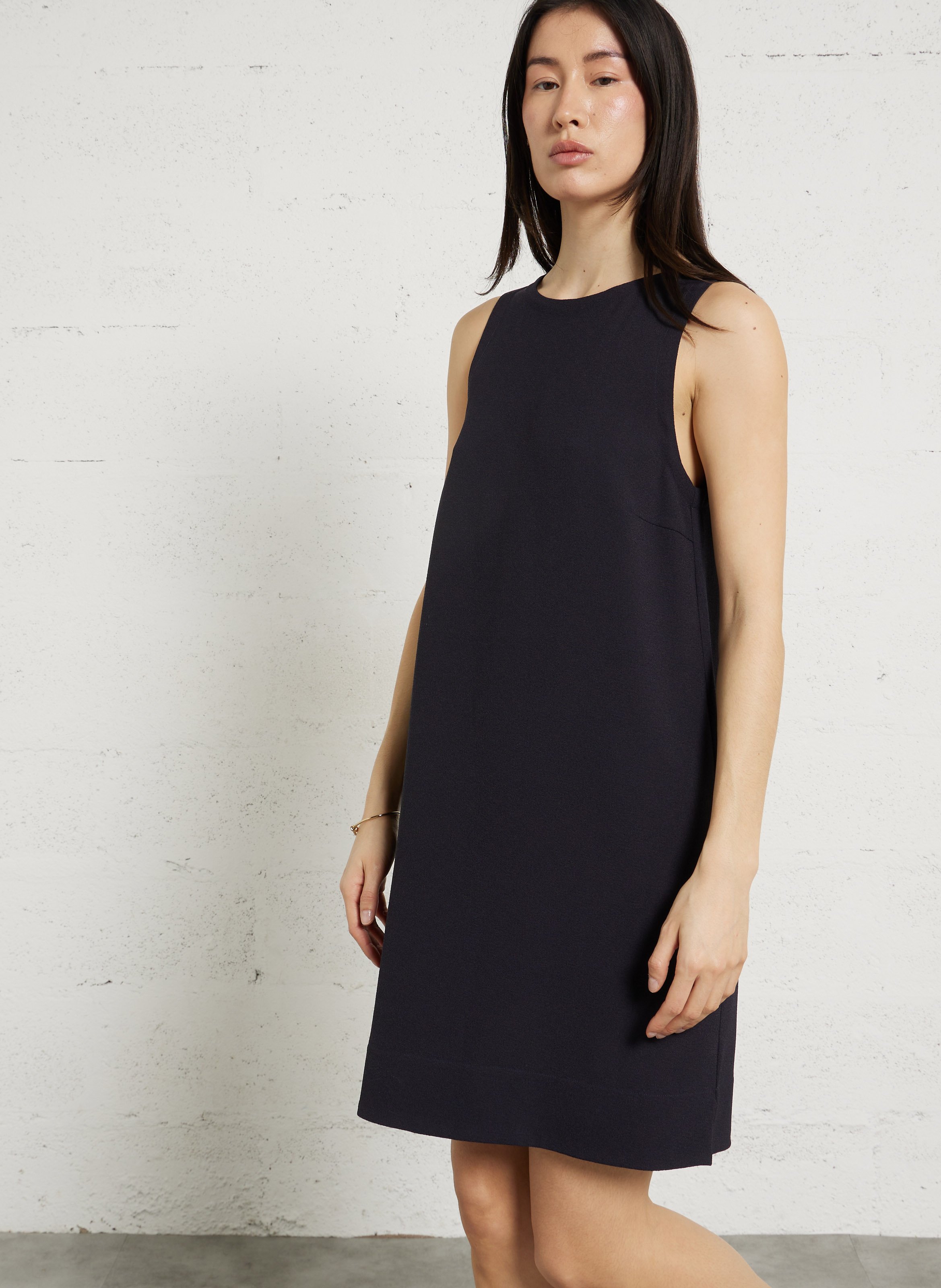 Robe trapèze courte col rond HARTFORD Bleu