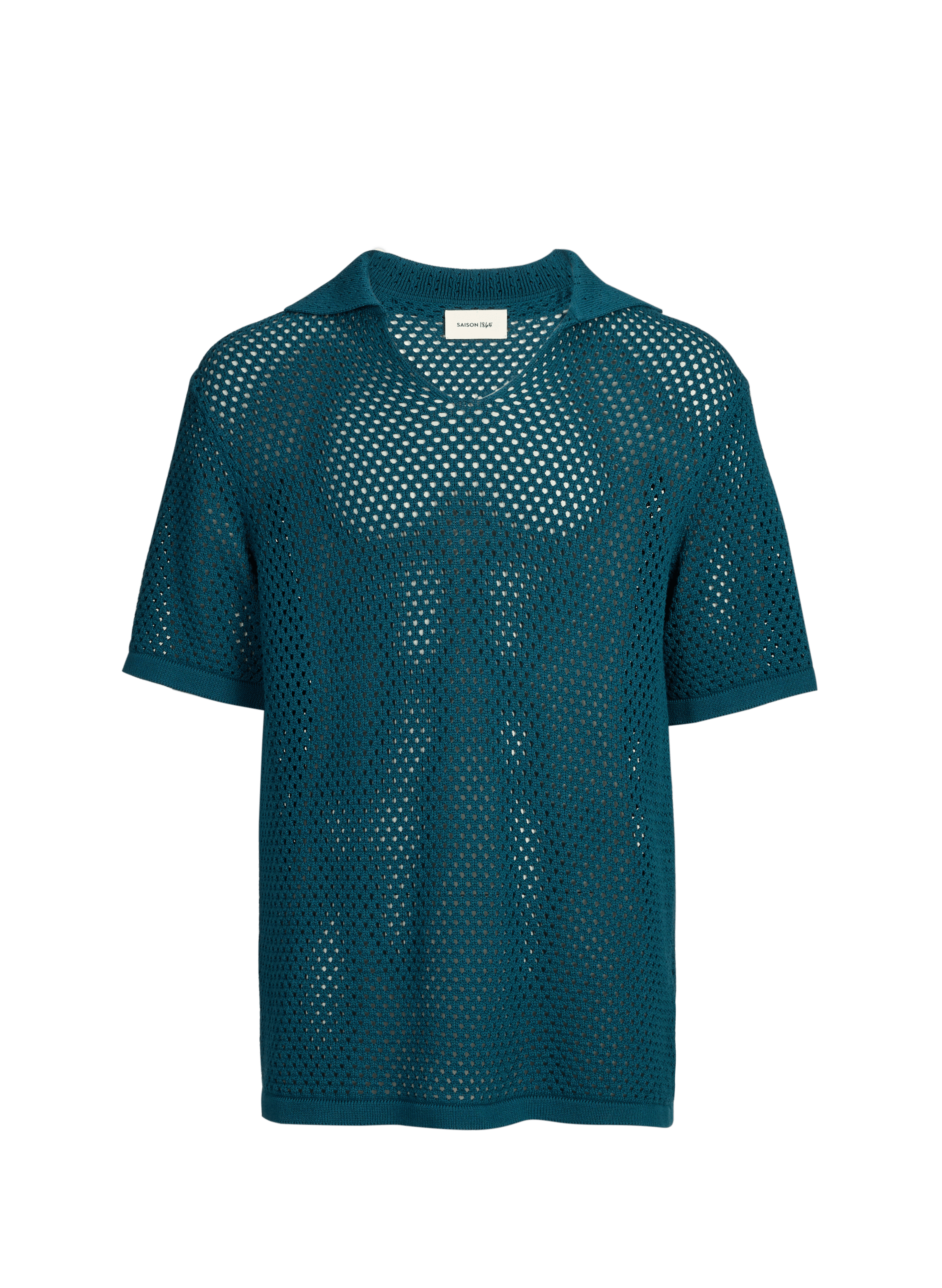 Polo droit en coton SAISON 1865 Bleu