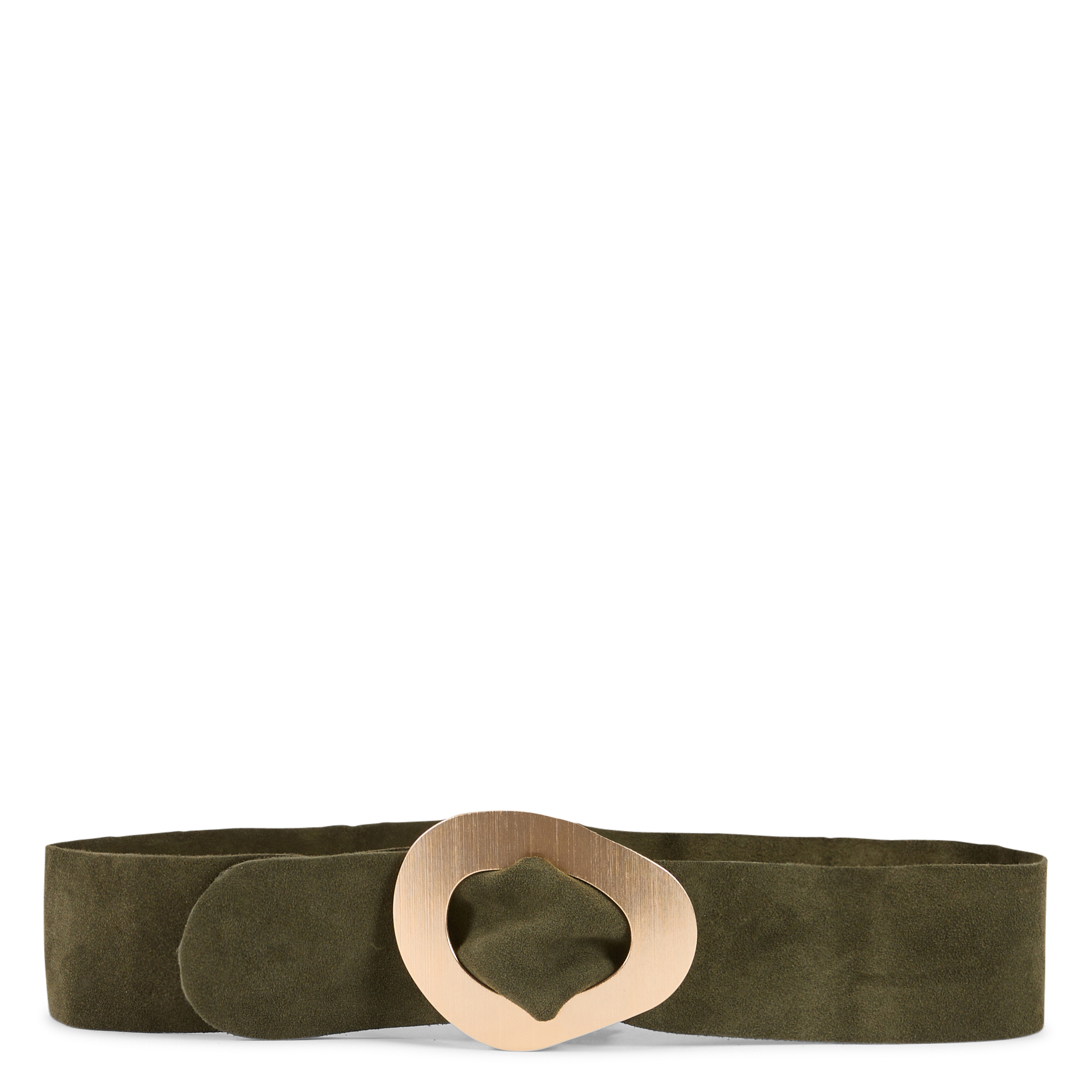 Ceinture large en cuir LA FEE MARABOUTEE Vert