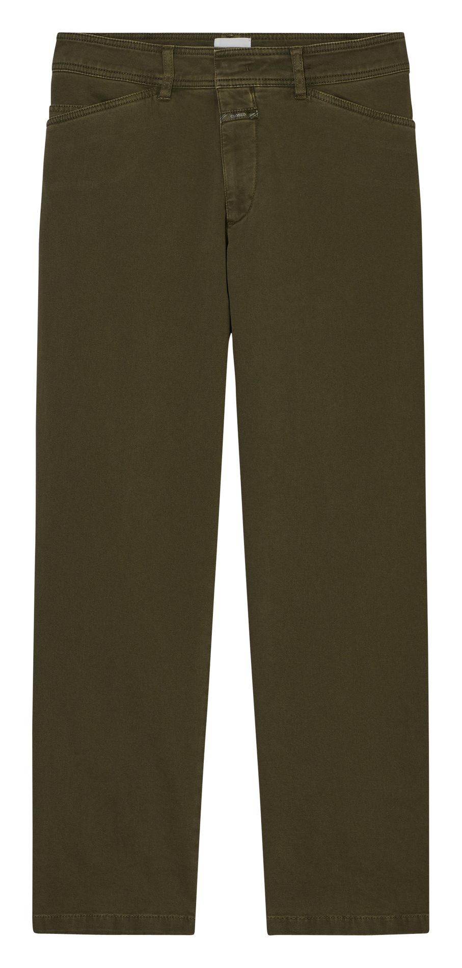Pantalon cigarette en coton bio mélangé CLOSED Vert