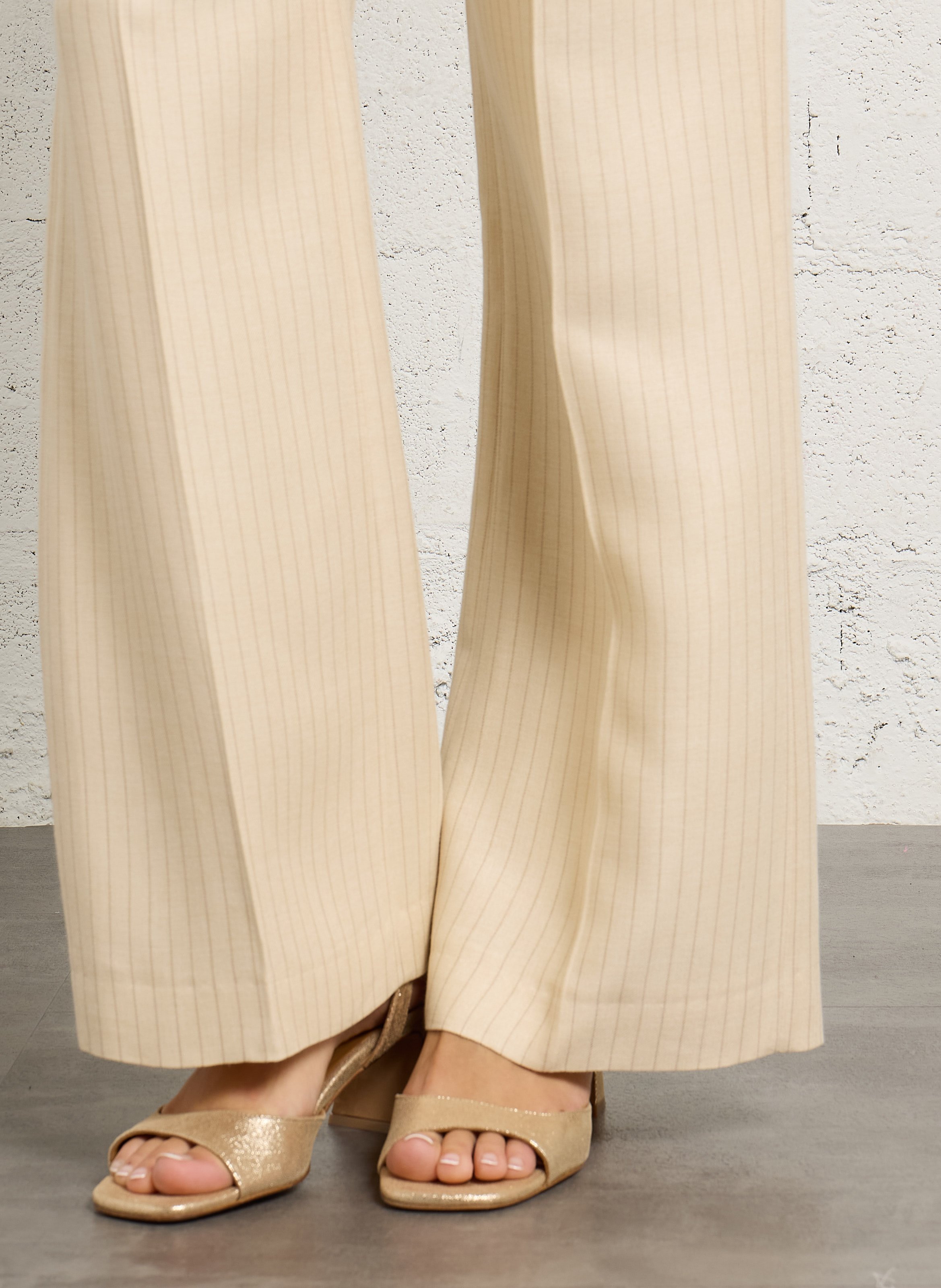 Hose - Gerader Schnitt mit Streifen  MAISON 123 Weiss