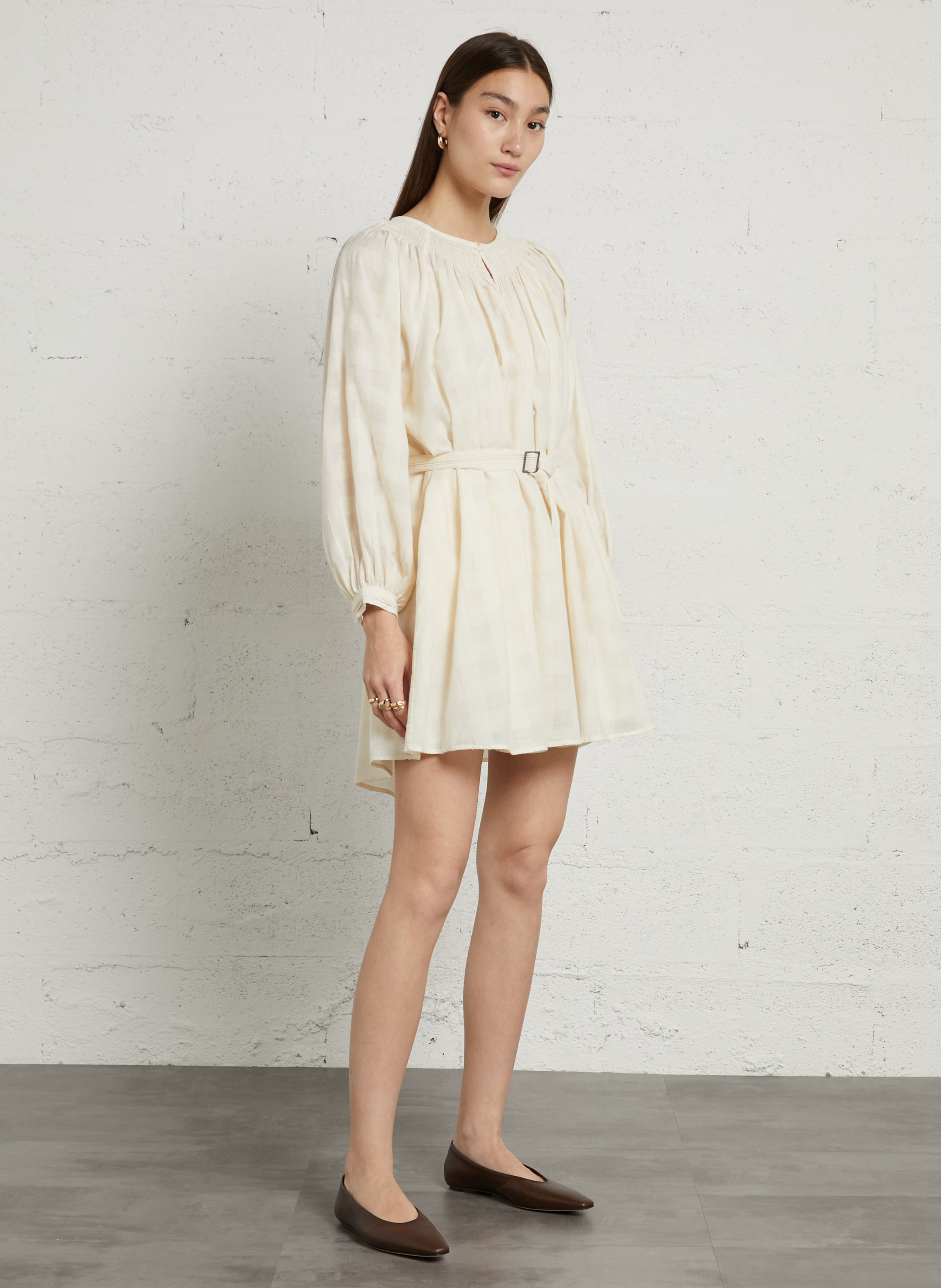 Ballerines pointues jacquard python ODARE Marron