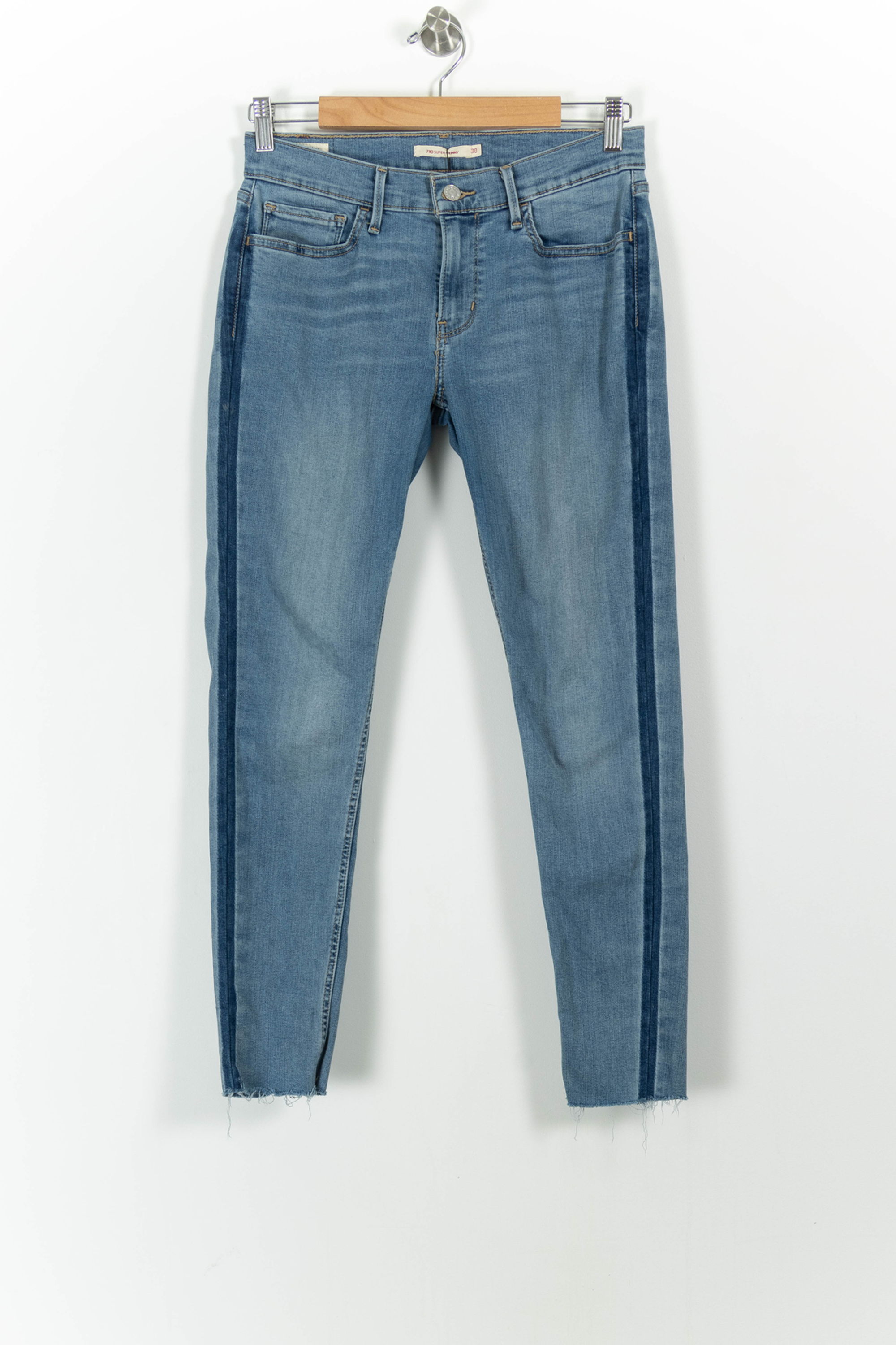 Cropped slim jeans with studs LEVI'S - Seconde main Blue