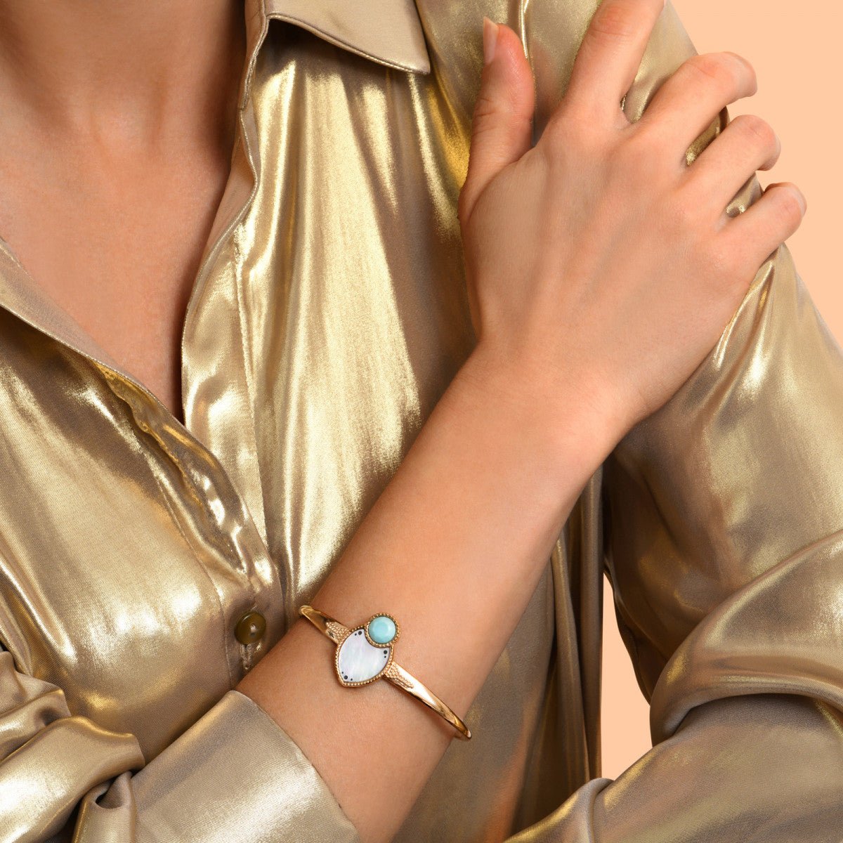 Adjustable bangle SATELLITE PARIS White