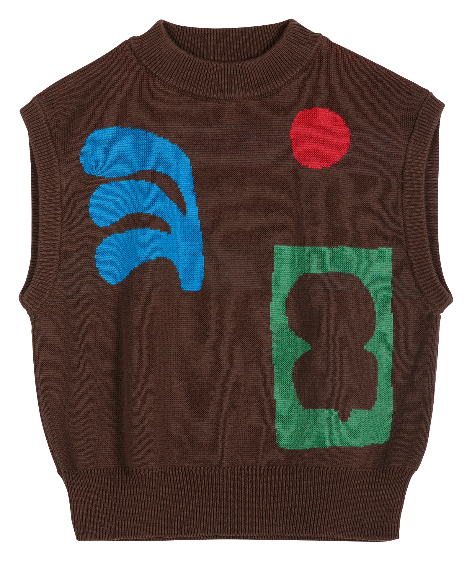 Sleeveless patterned sweater BOBO CHOSES Brown
