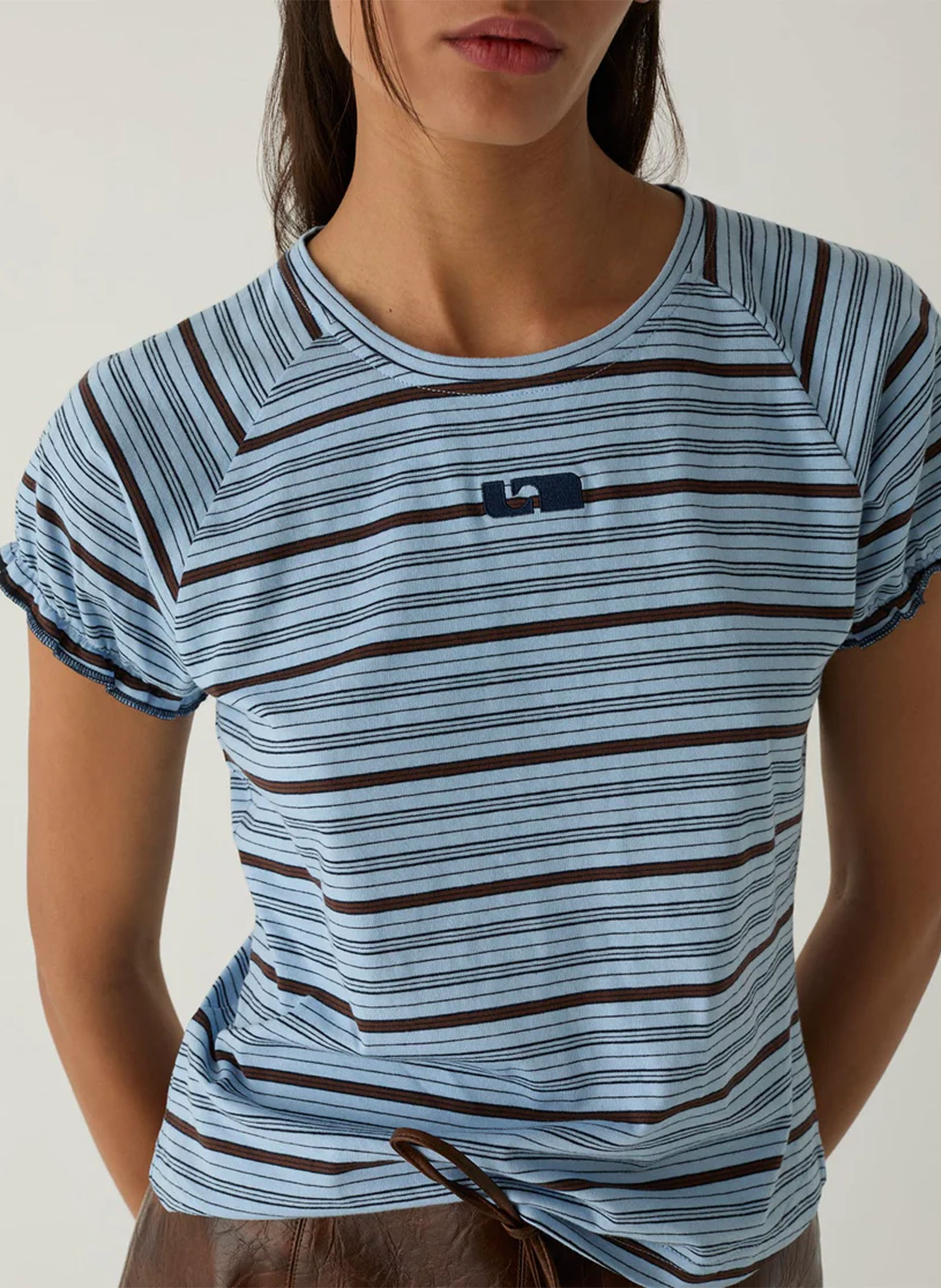 Tee-shirt droit en coton LAAGAM Blue