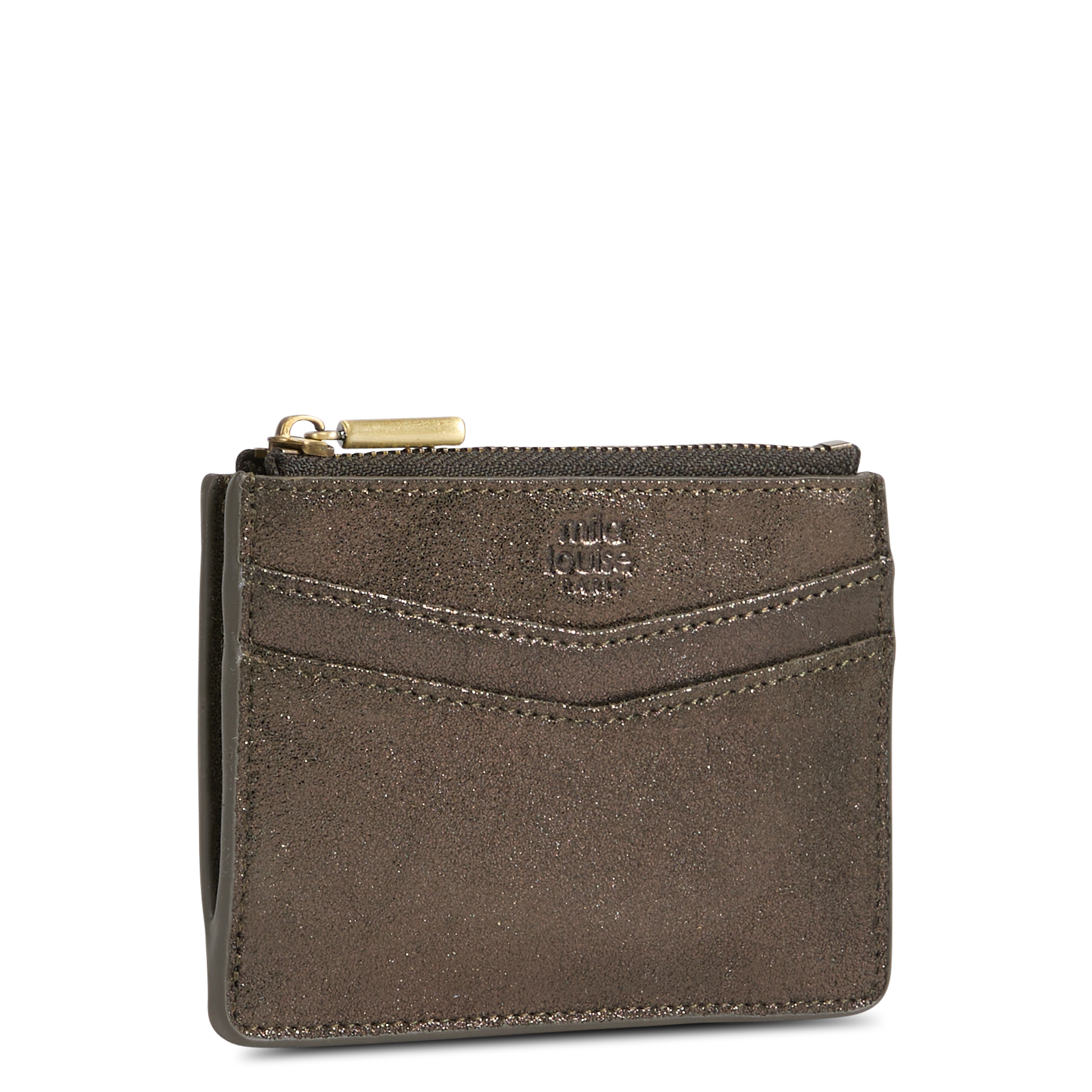 Porte-cartes en cuir | Kaki MILA LOUISE Femme