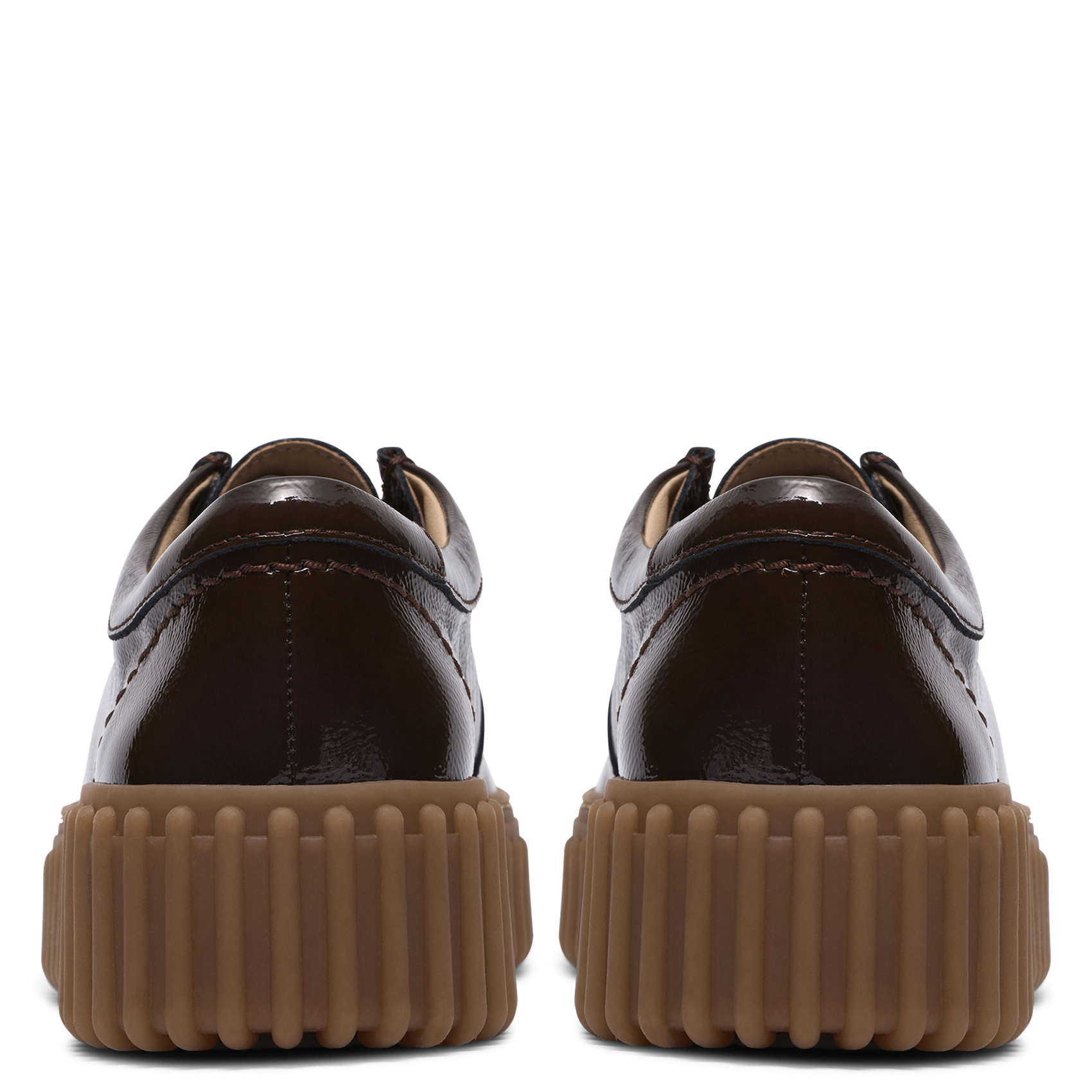 Patent leather mid-calf boots CLARKS Brown