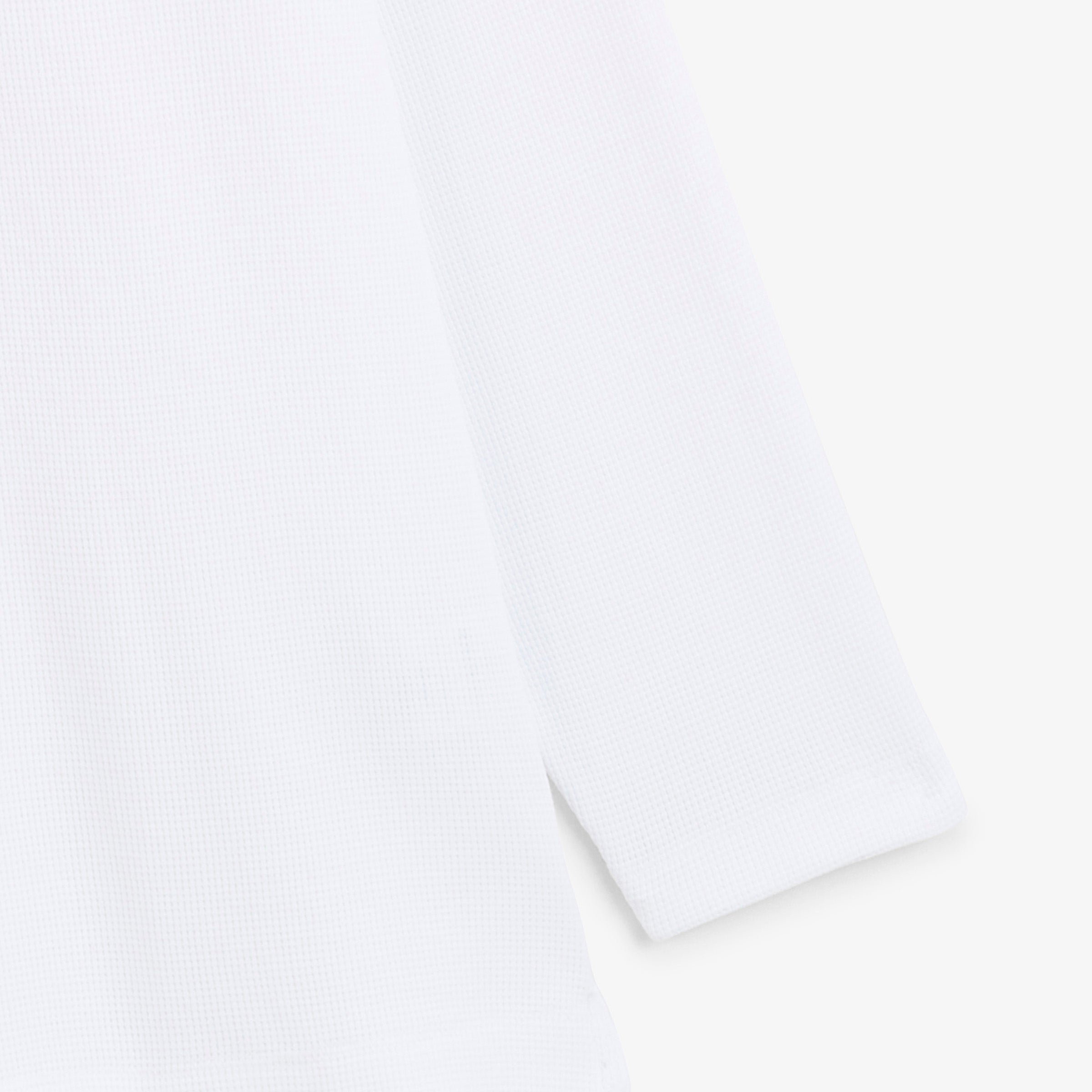 Long-sleeve waffled cotton round neck white t-shirt by sbplay SERGE BLANCO White