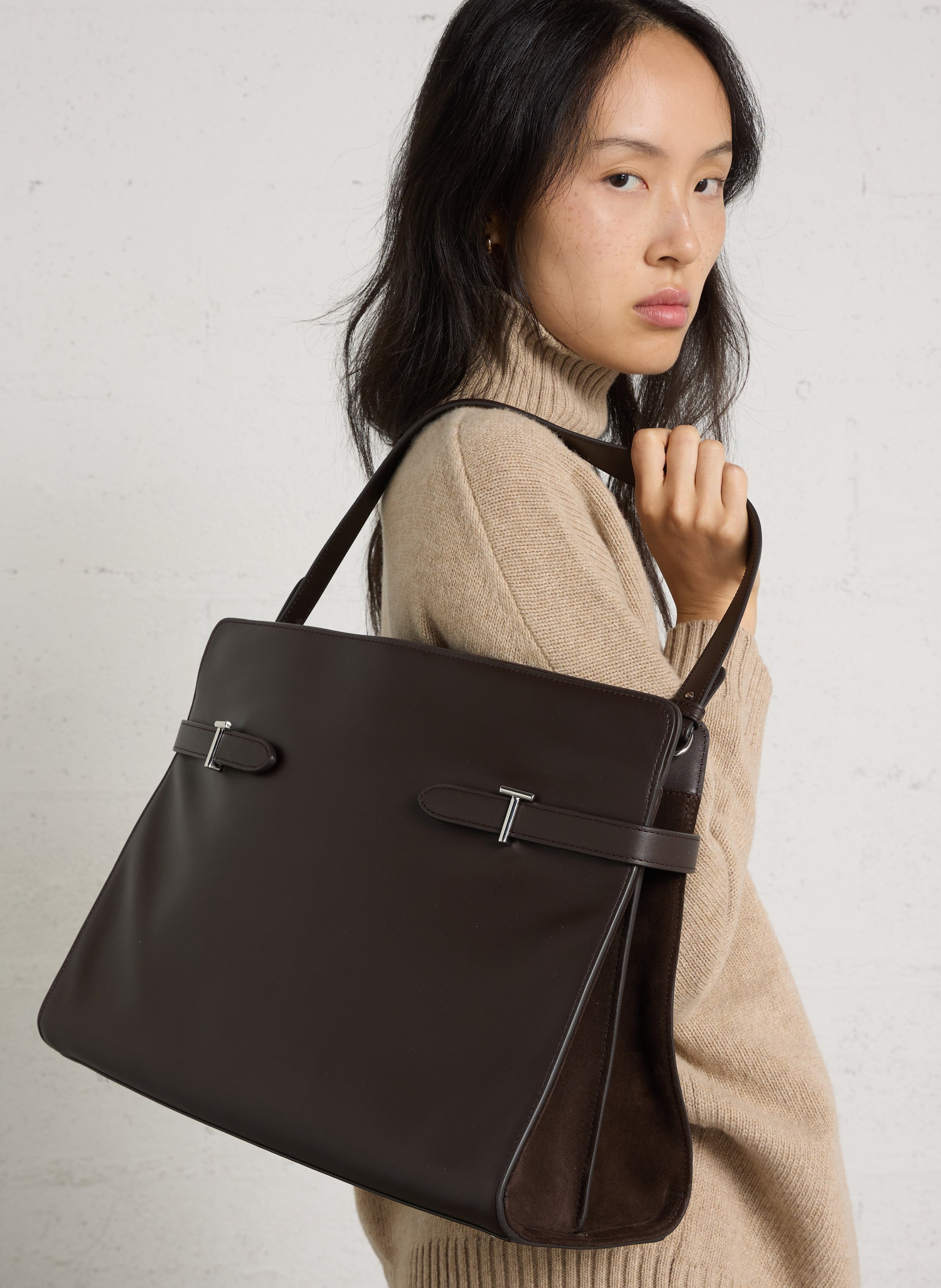 Sac porté épaule en cuir LE TANNEUR Marron