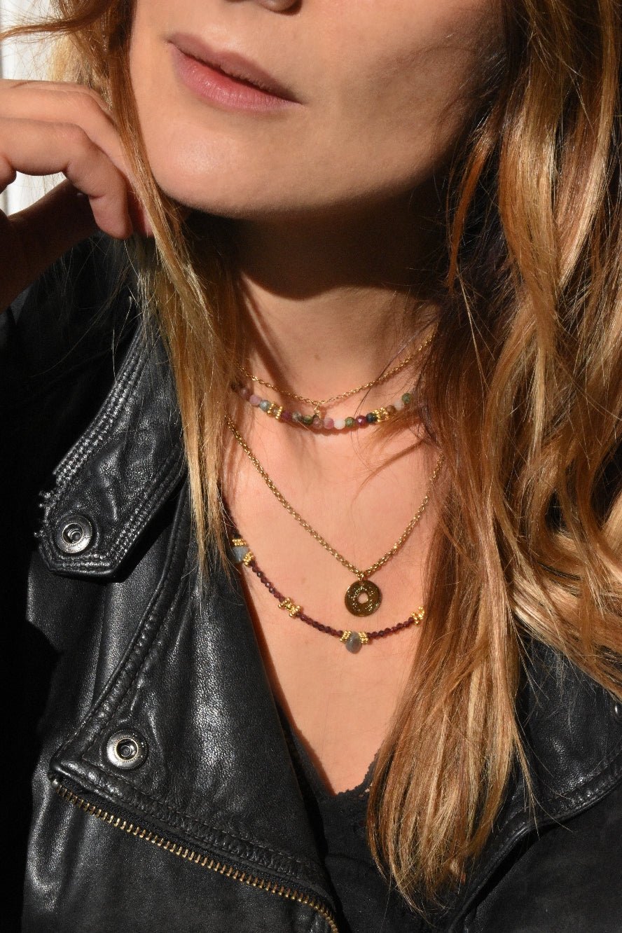 Garnet necklace GINANDGER Red