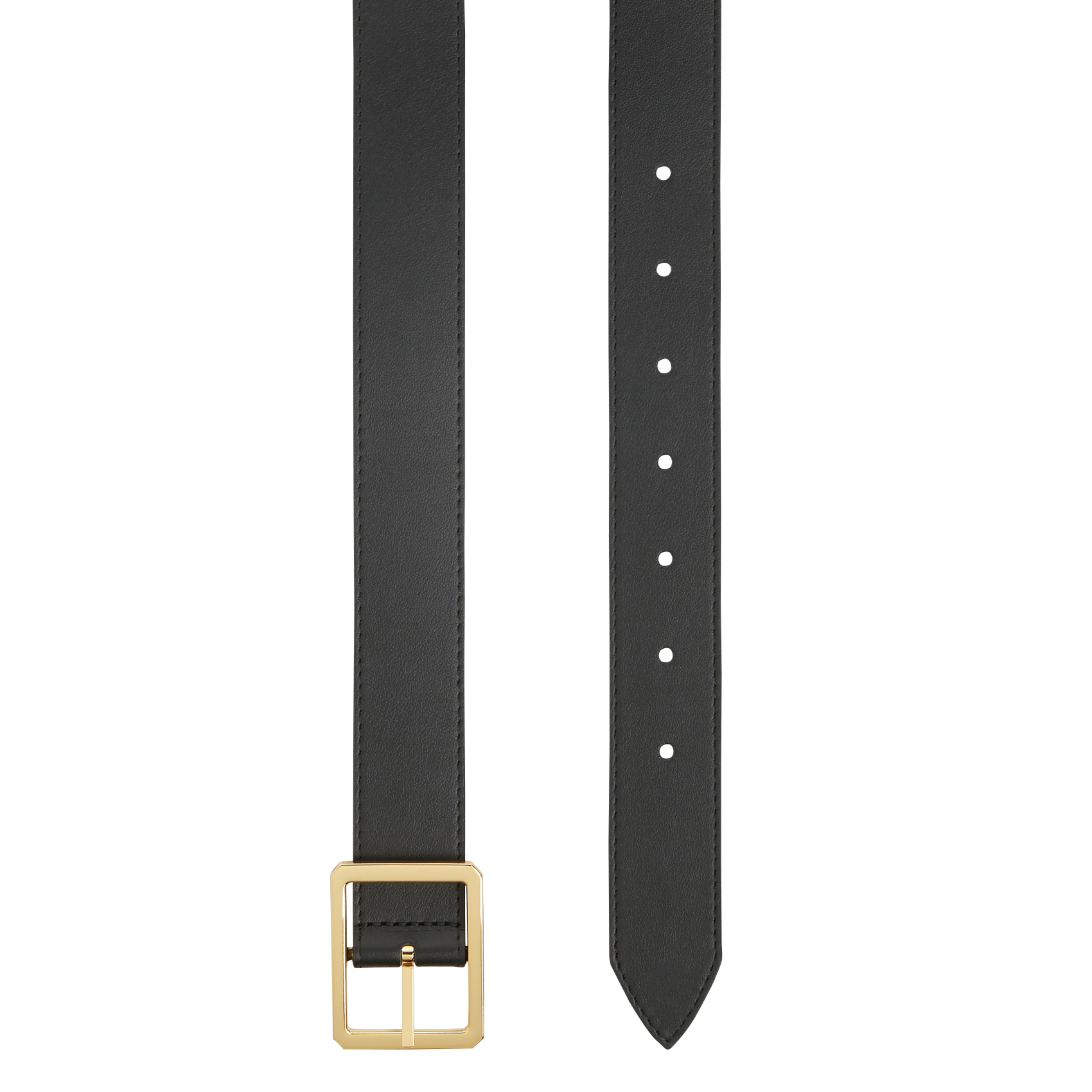 Leather belt with buckle SAISON 1865 Black
