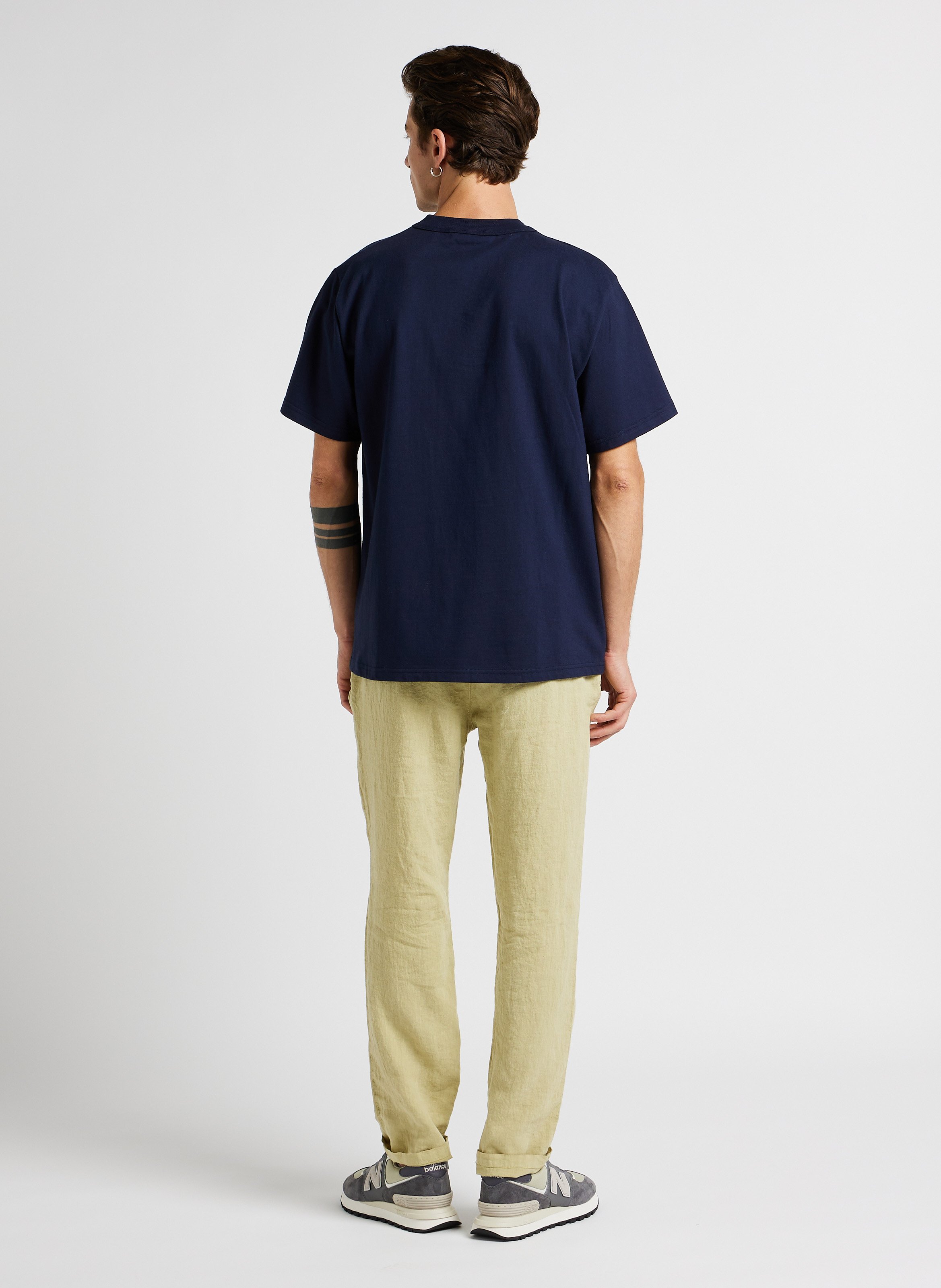 Tee-shirt droit ras du cou en coton bio ARMOR LUX Bleu