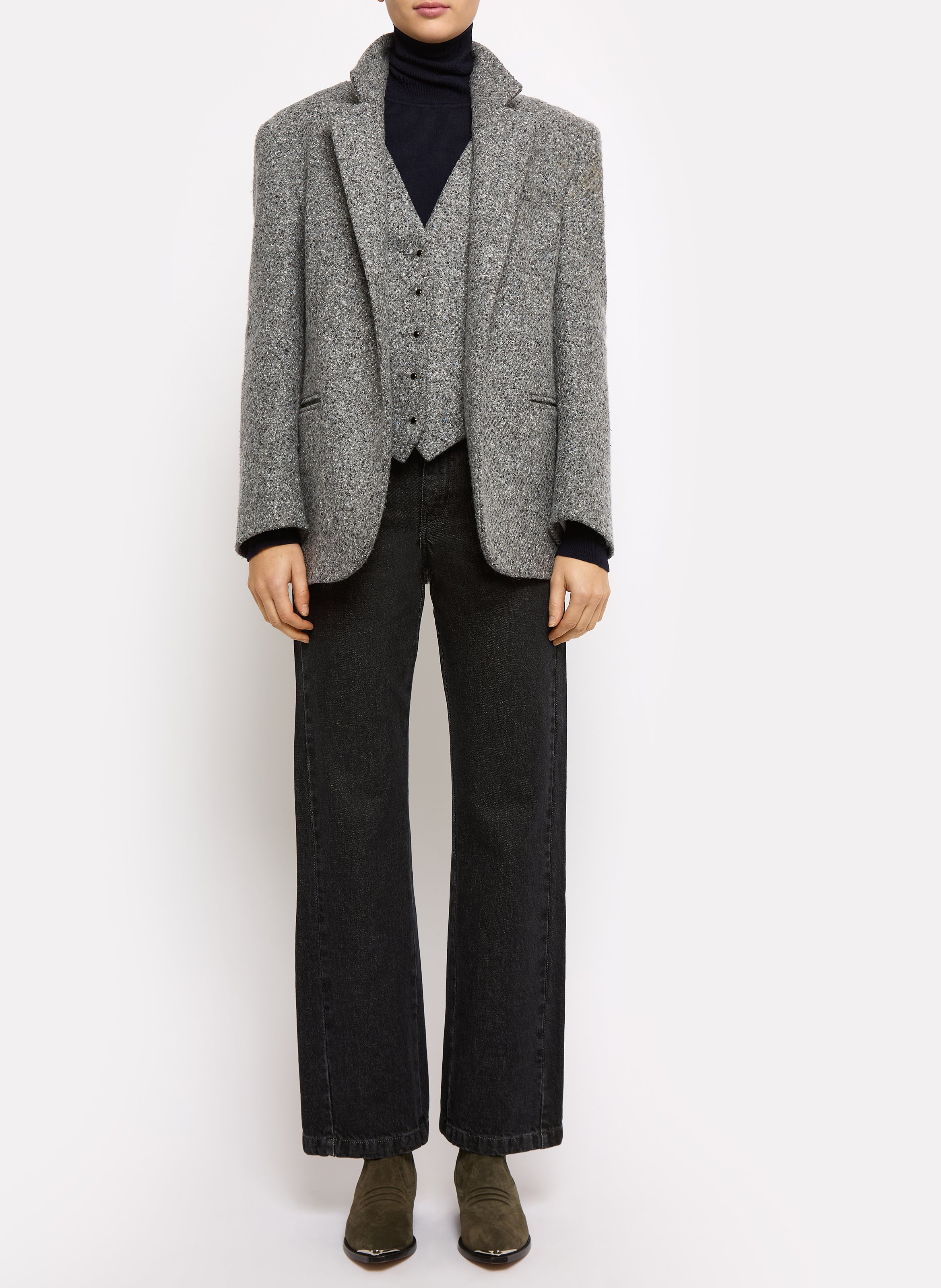 Veste de tailleur en laine mélangée ROSEANNA Gris