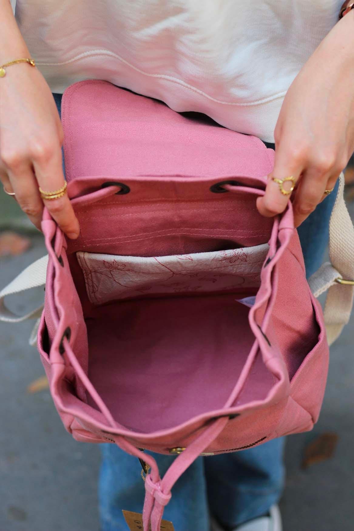 Cotton backpack Pink