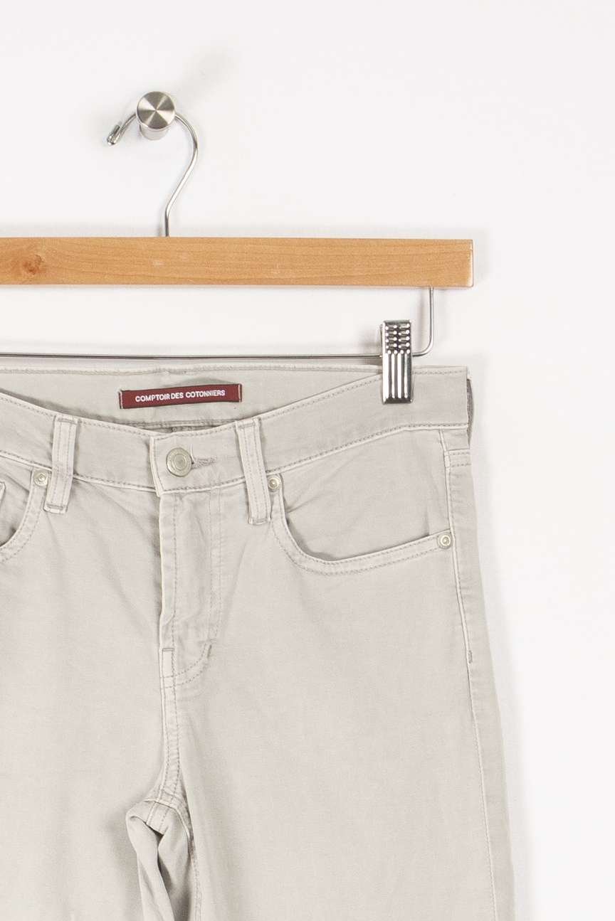 Cropped slim jeans with studs COMPTOIR DES COTONNIERS - Seconde main Grey