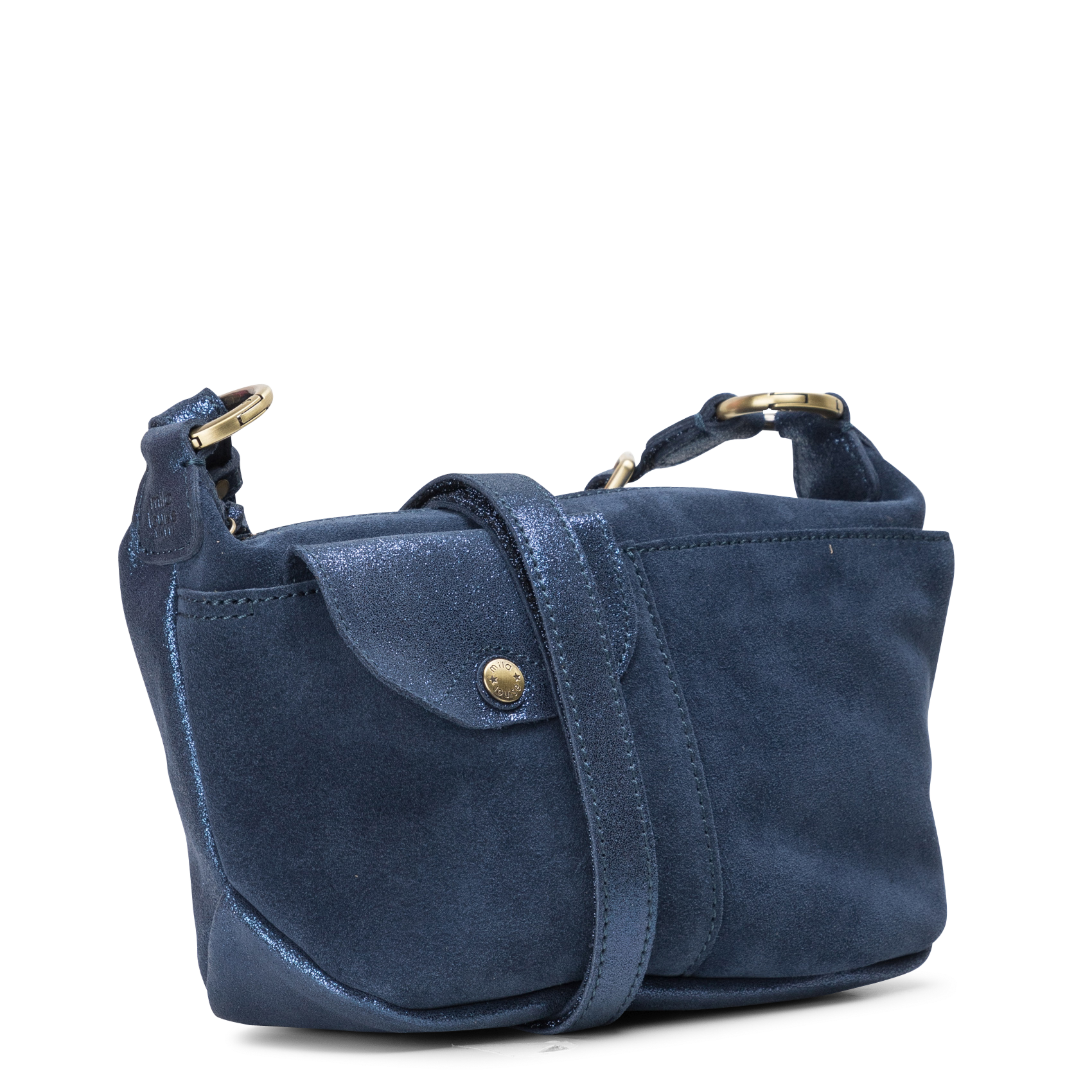Leren crossbodytas  MILA LOUISE Blauw