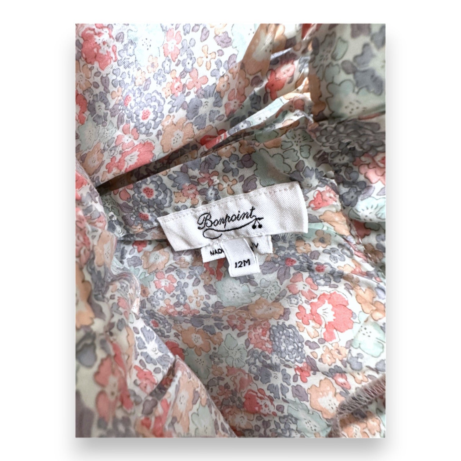 Multicolored baby dress - 12 months BONPOINT - Seconde Main Multicolored