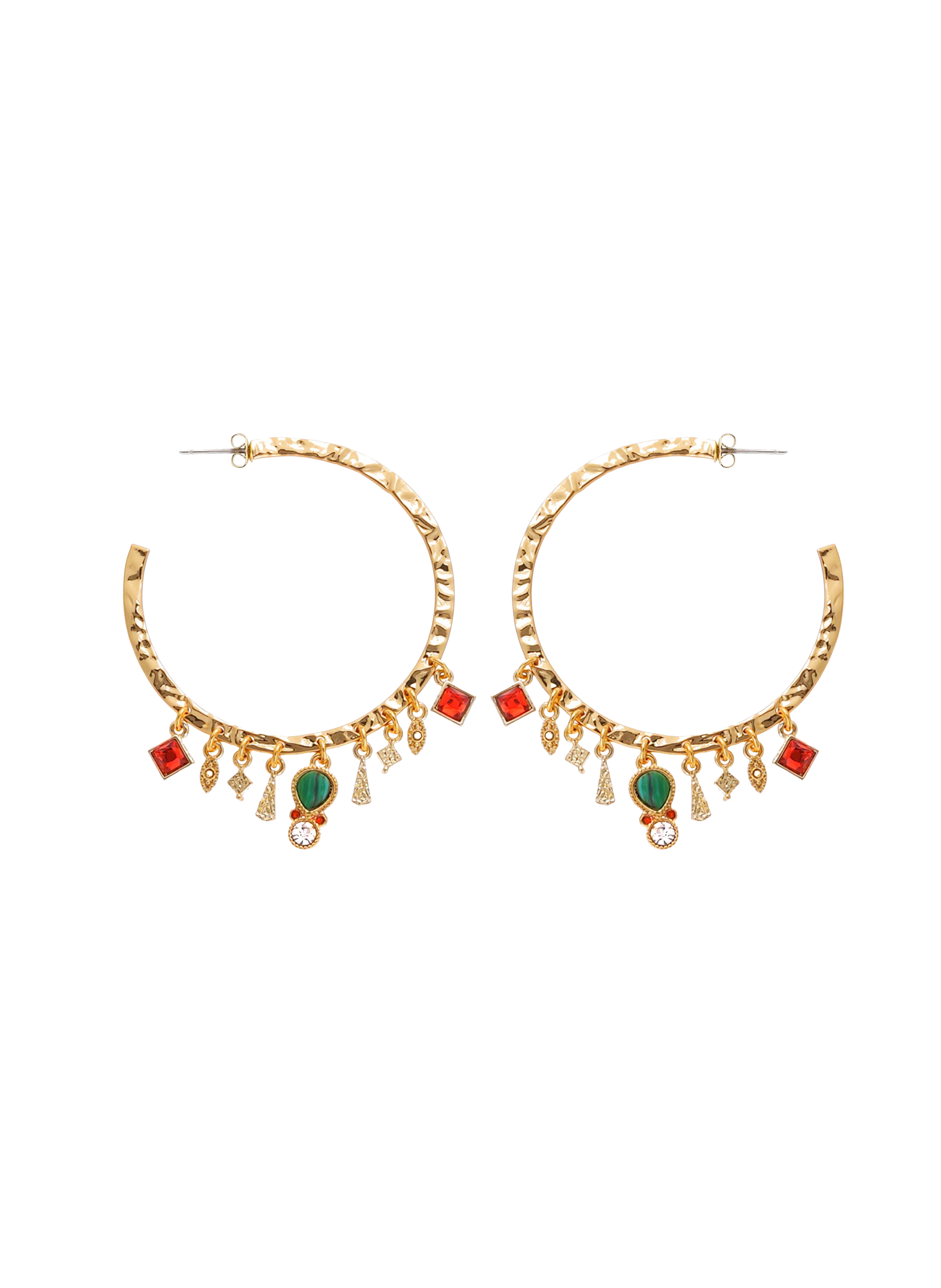 Dangling earrings for pierced ears with pearls HIPANEMA Golden