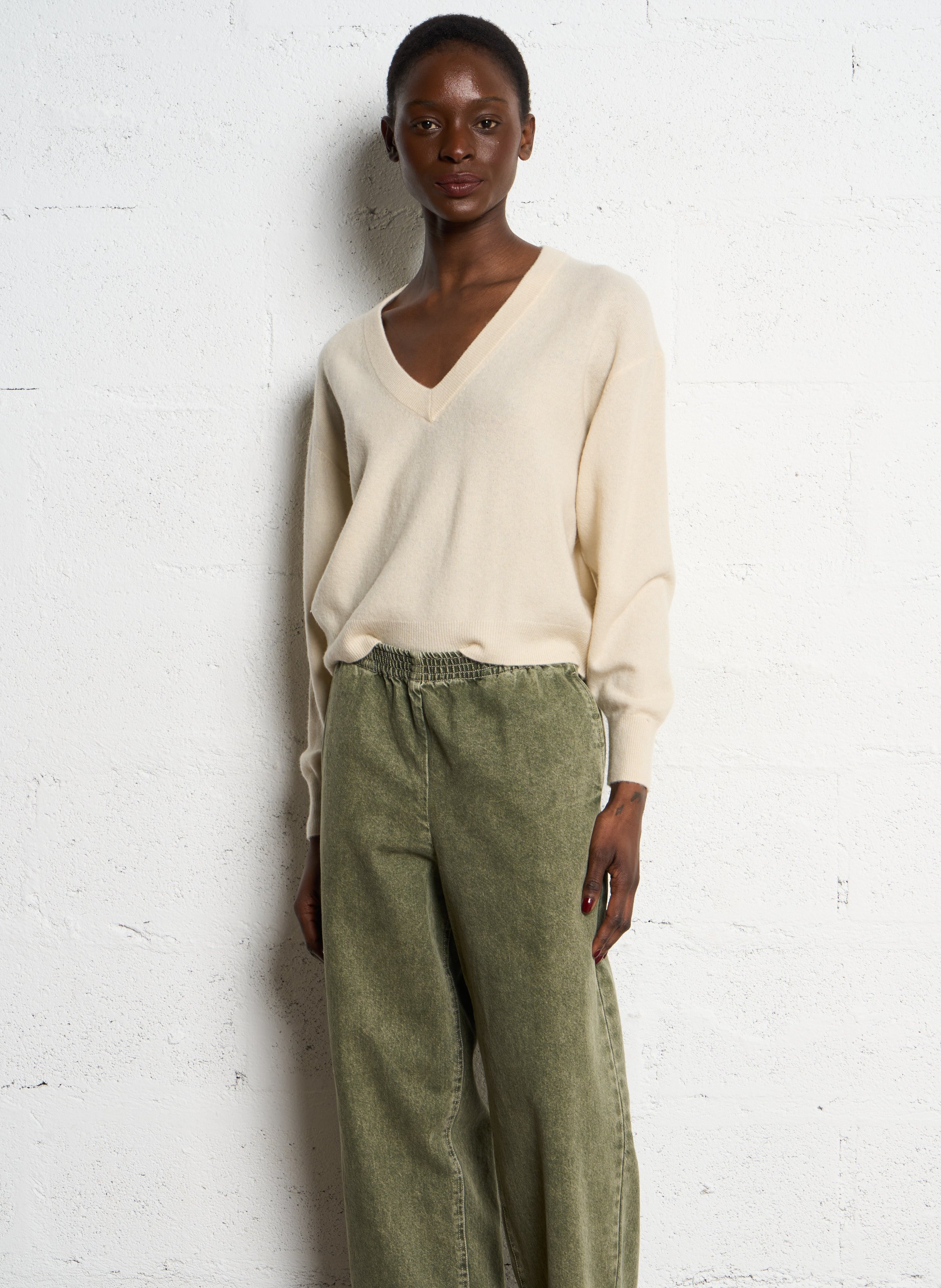 Weite Jeans aus Baumwoll-Mix AMERICAN VINTAGE Grun