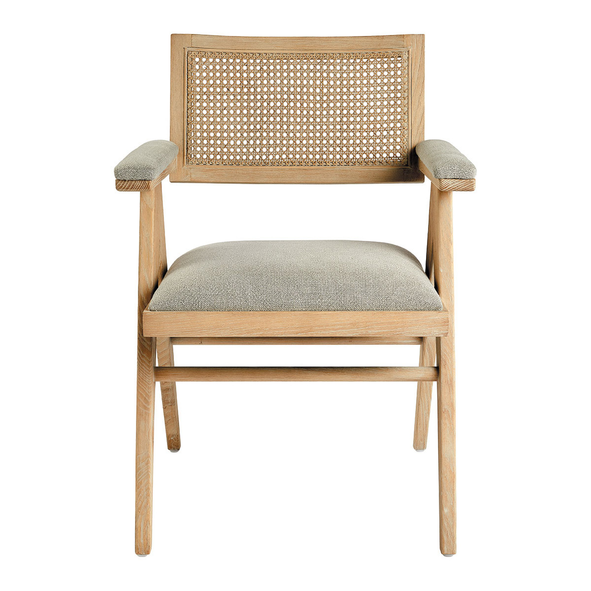 Beige linen armchair BLANC D'IVOIRE Beige