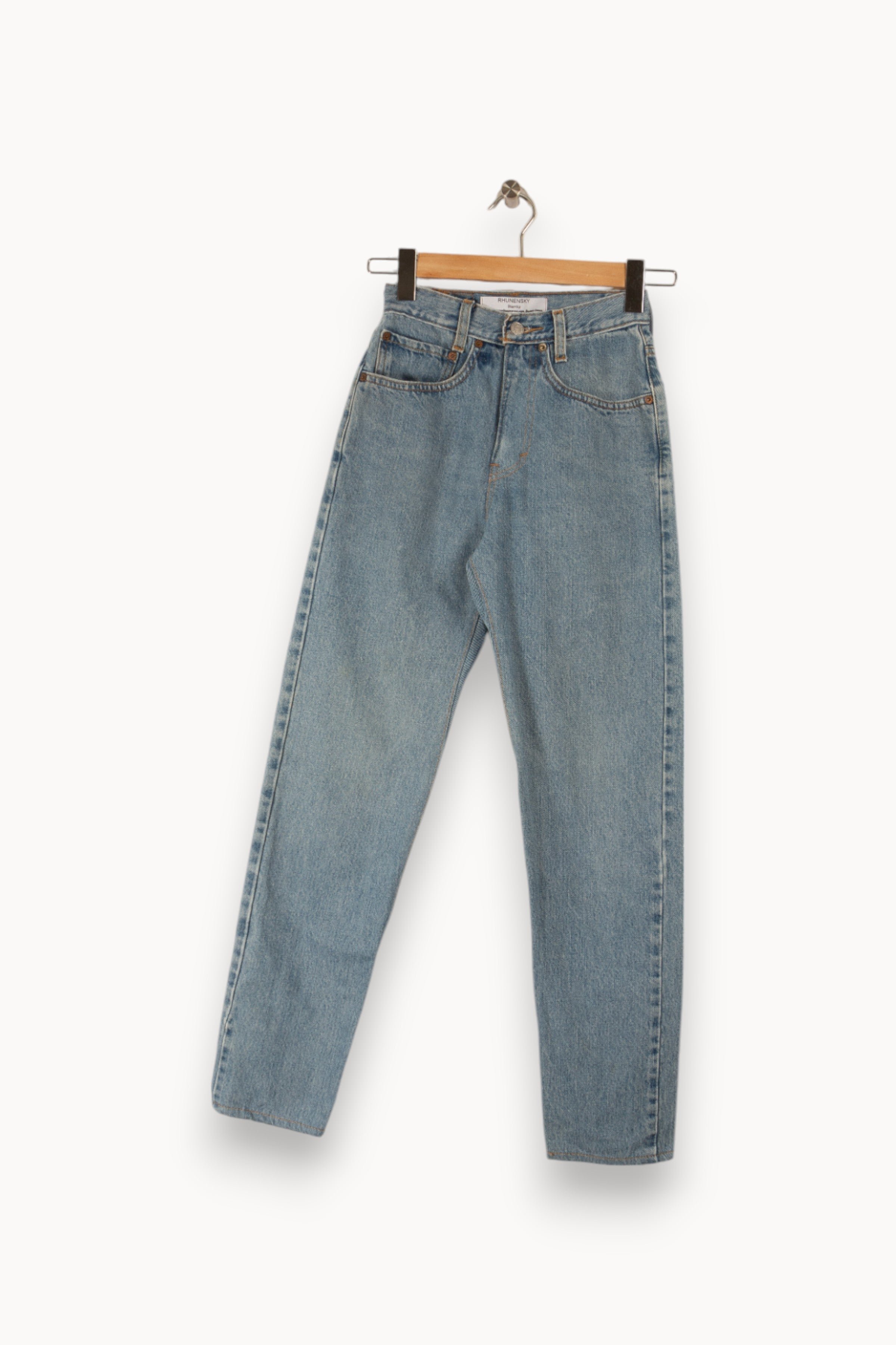 Cropped slim jeans with studs LEVI'S - Seconde main Blue
