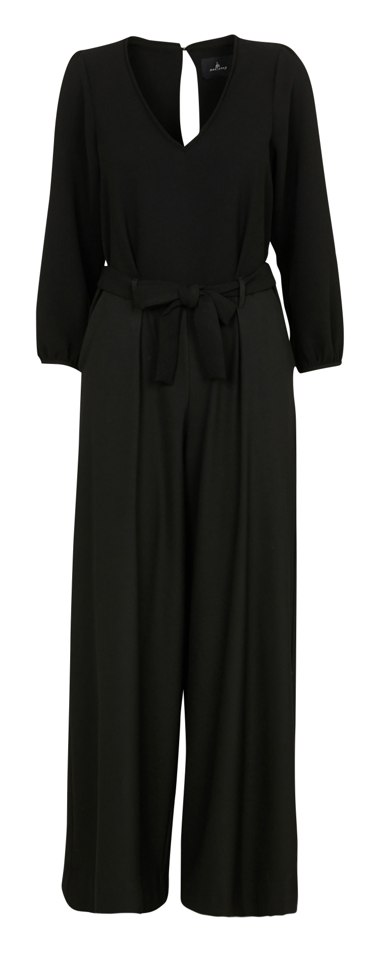 Combinaison large ceinturée col V ONE STEP Noir