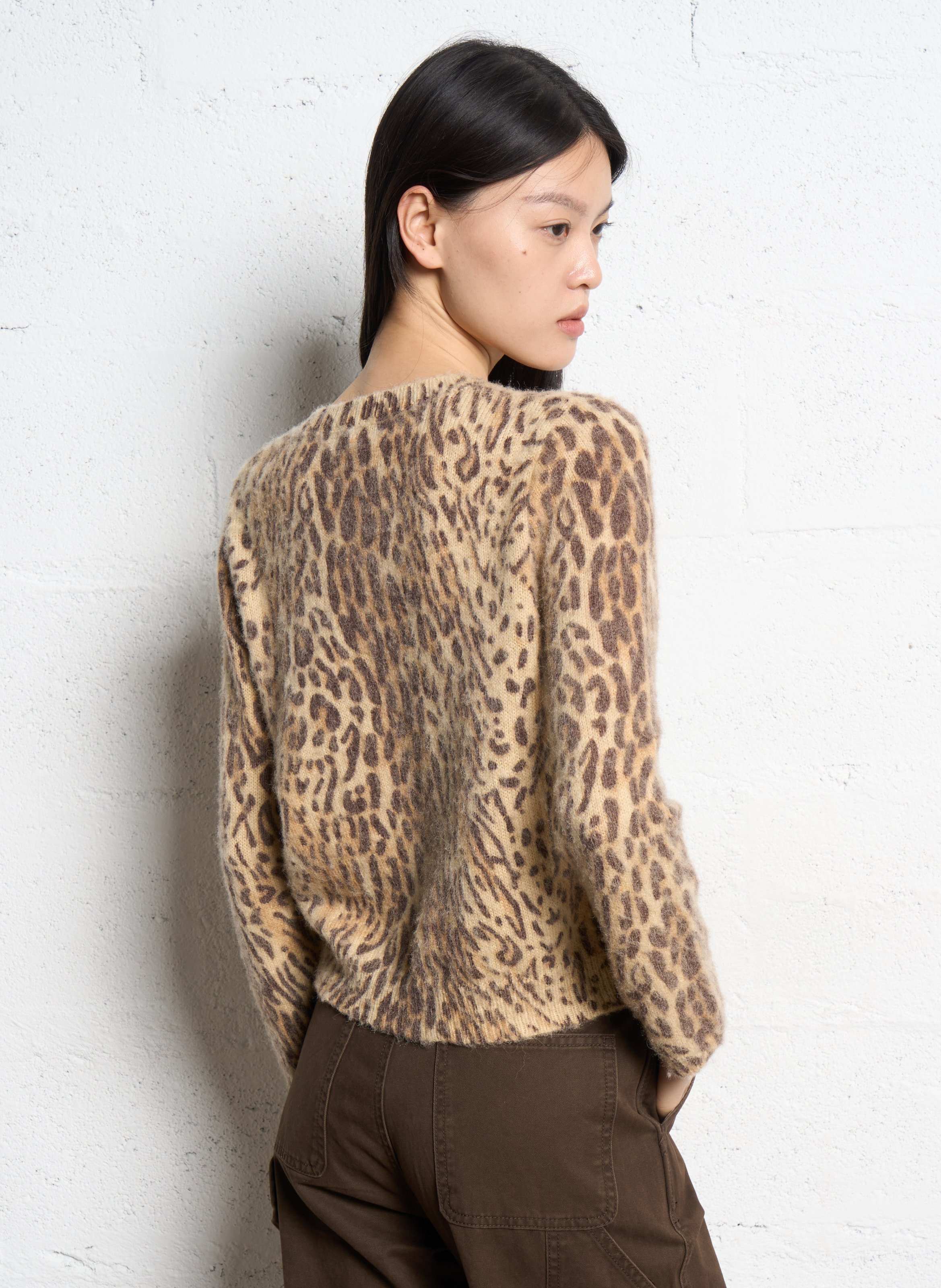 Gilet droit col rond SUNCOO Beige