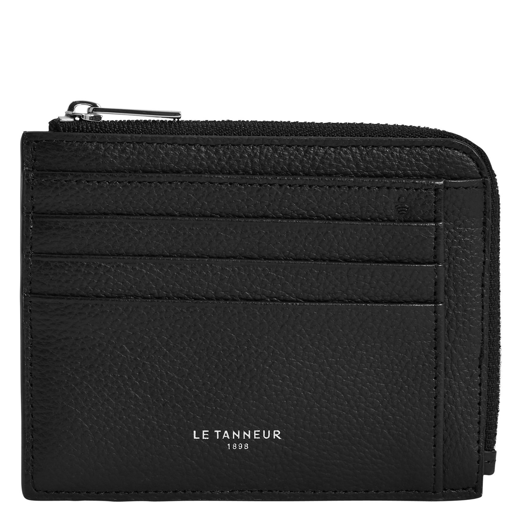 - 100% leer, - 6 kaarthoudersplitten, - 1 centrale zak, - Afmetingen: L10 x H7 cm. LE TANNEUR