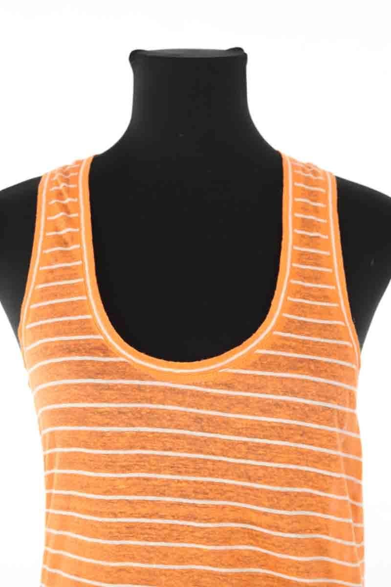 Sleeveless cotton top ISABEL MARANT ÉTOILE - SECONDE MAIN Orange