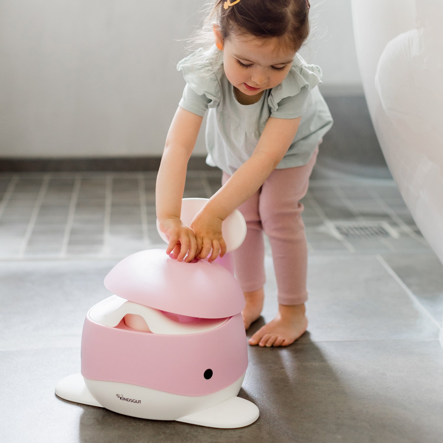 Whale baby pot KINDSGUT Pink