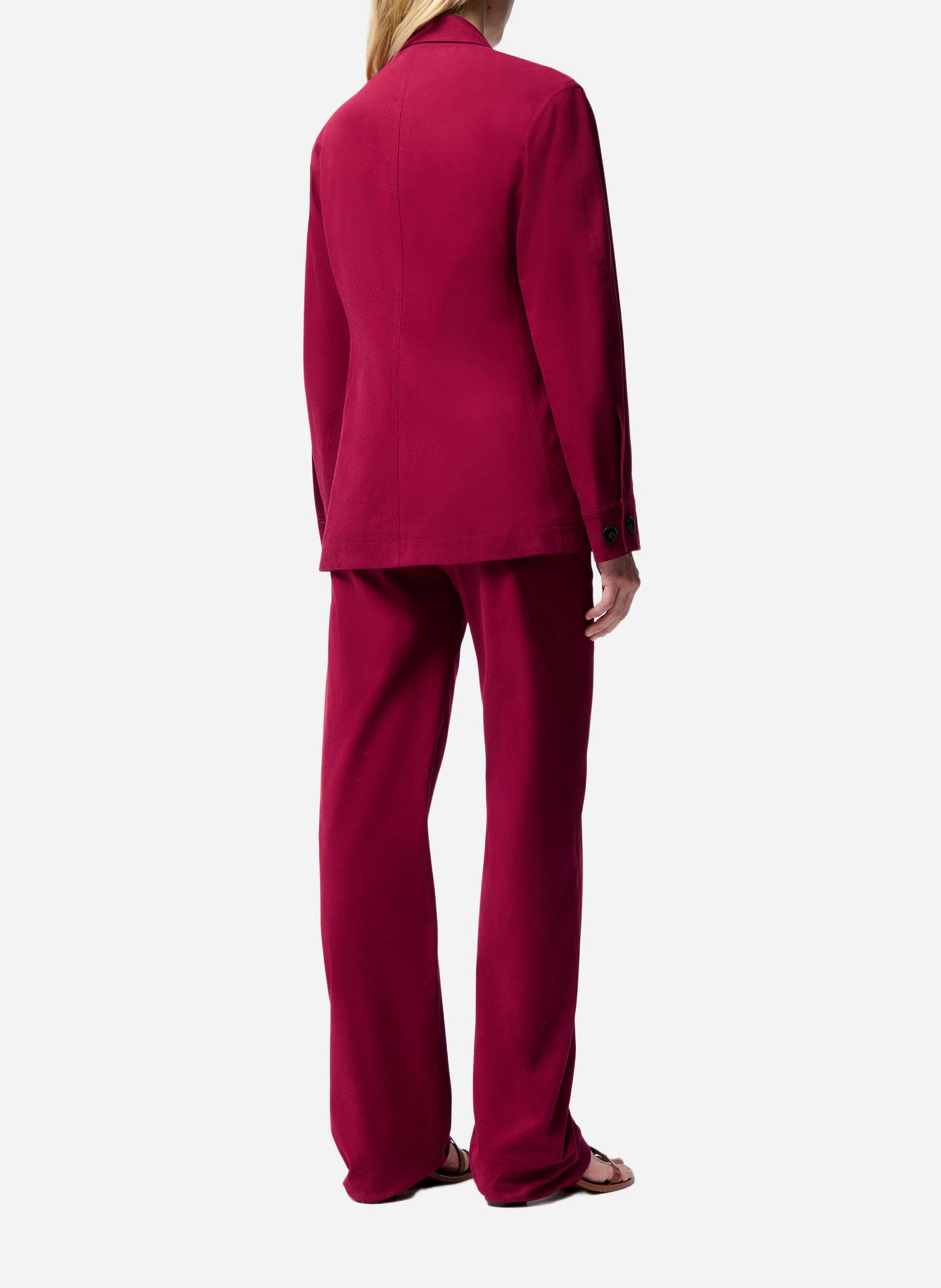 Veste oversize col tailleur en coton VANESSA BRUNO Rouge