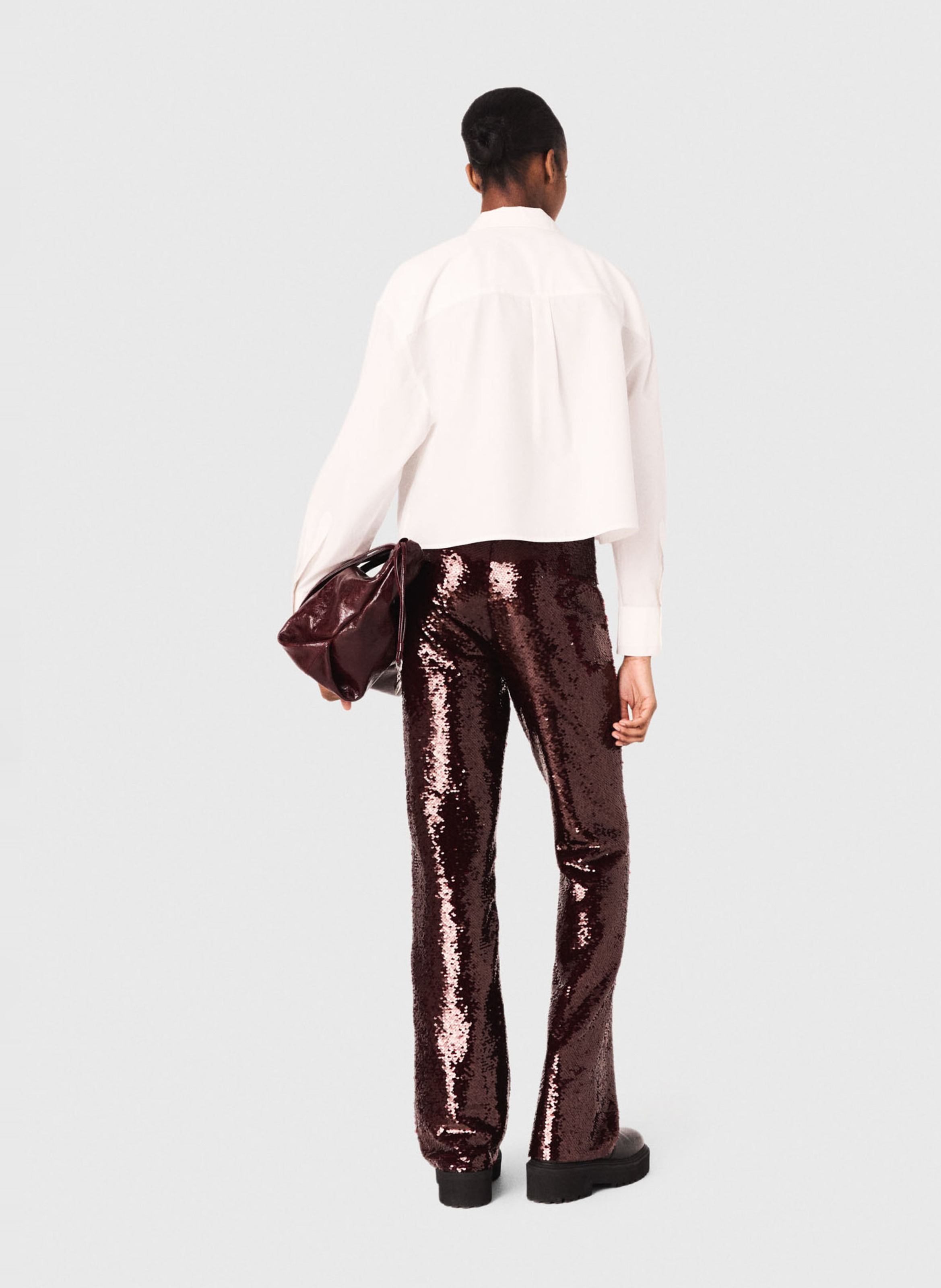 Blouse met klassieke kraag MAJE Wit