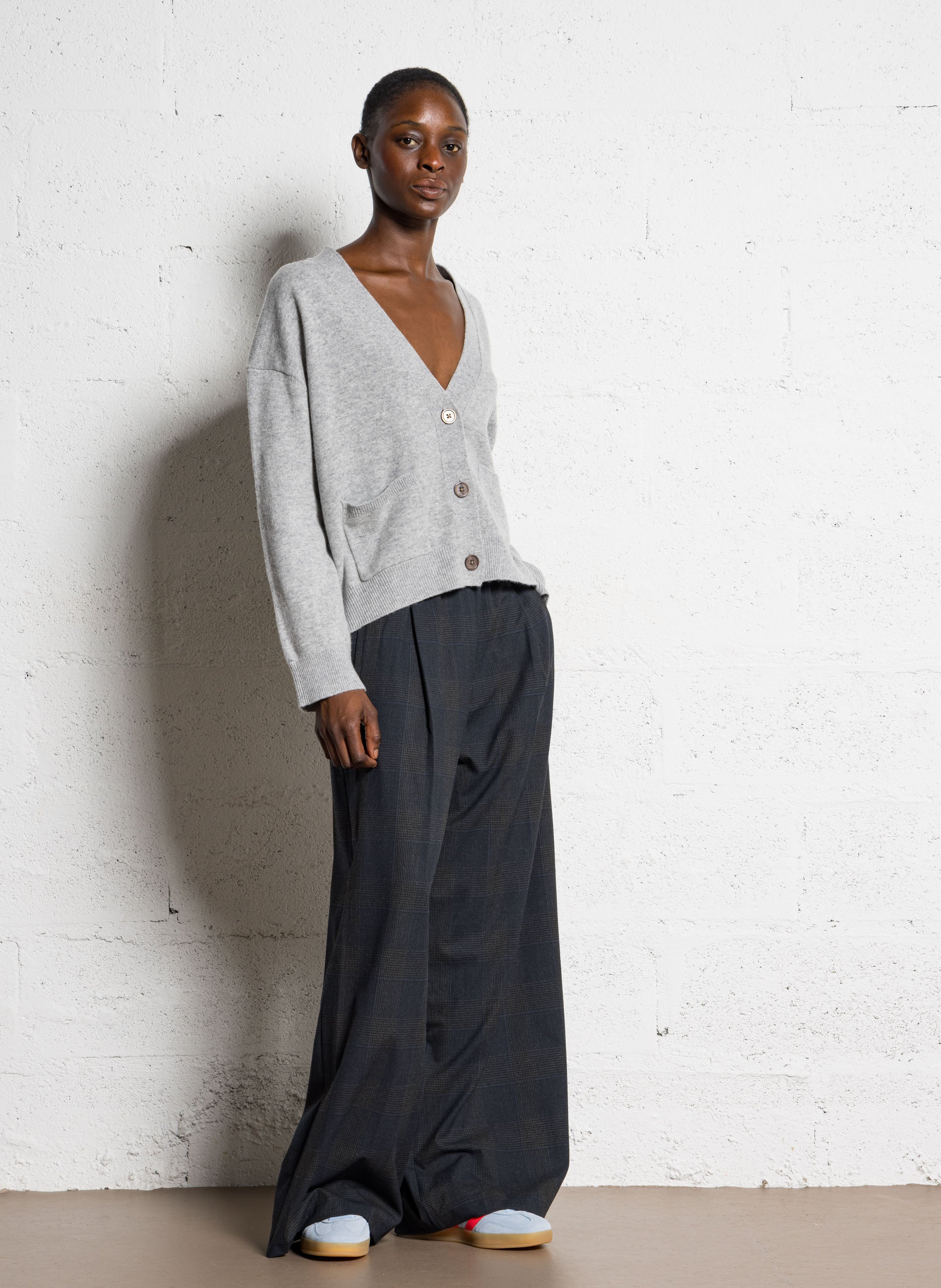 Halflang vest van wolmix Romane BELLEROSE Grijs