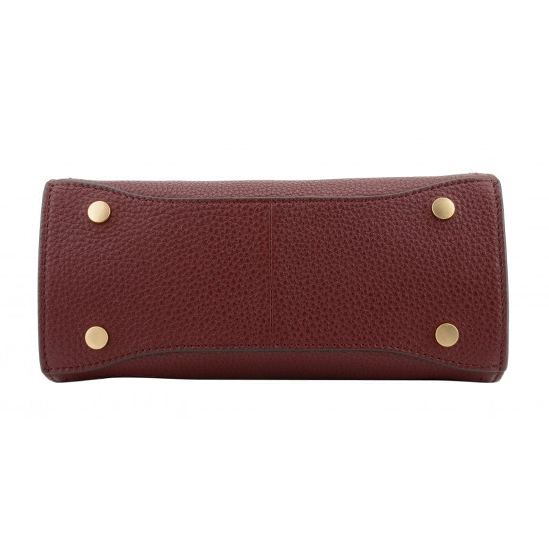 Handbag - cowhide leather POURCHET Red