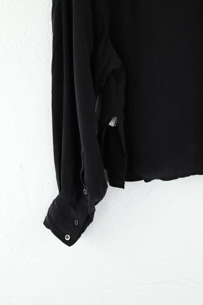 Printed silk satin classic-collar shirt IRO - Seconde Main Black