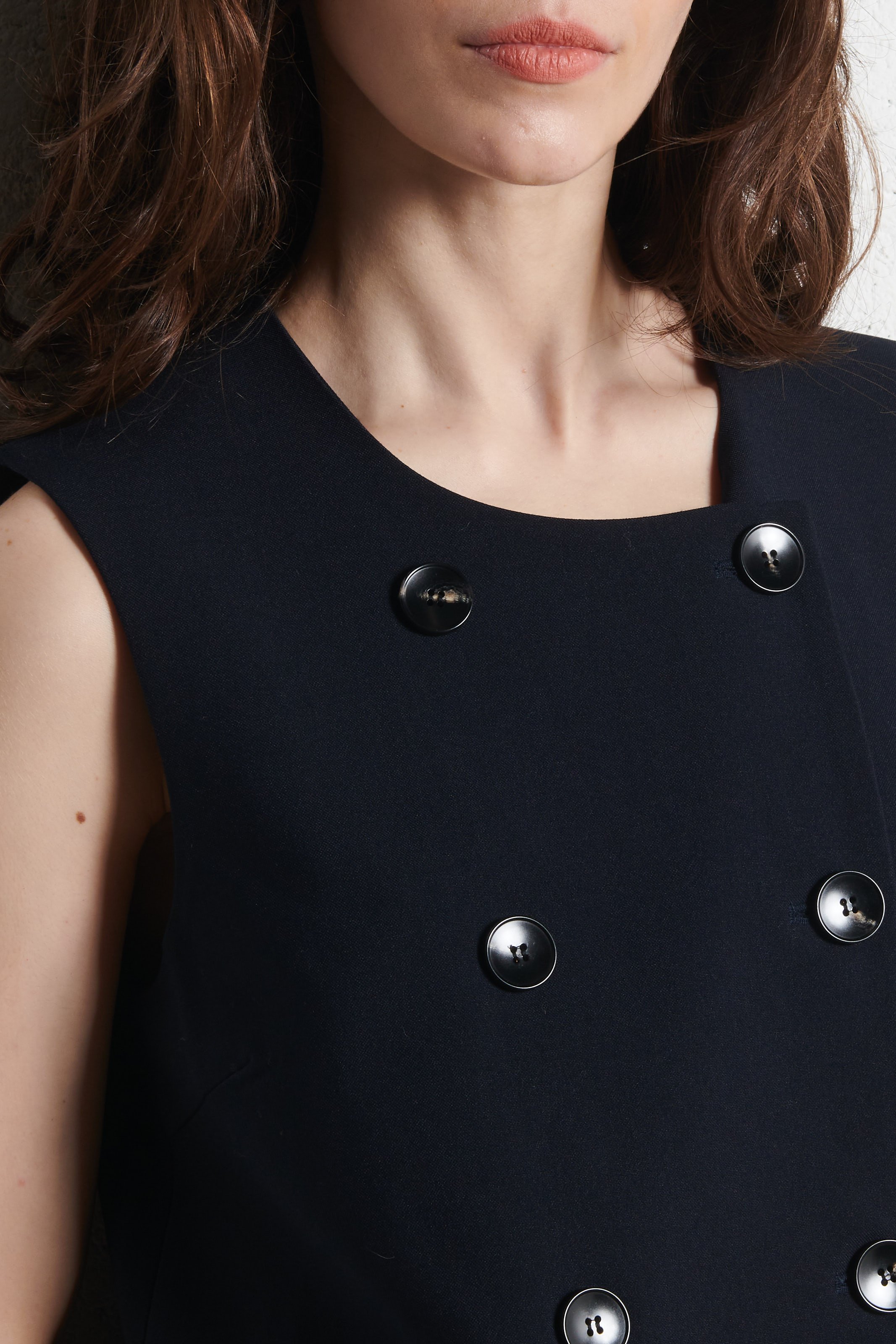 Robe courte droite col rond STELLA NOVA Bleu